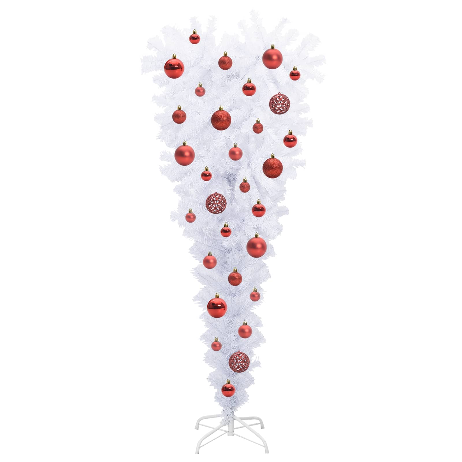 Albero di Natale artificiale Bianco 120 cm PVC e Acciaio