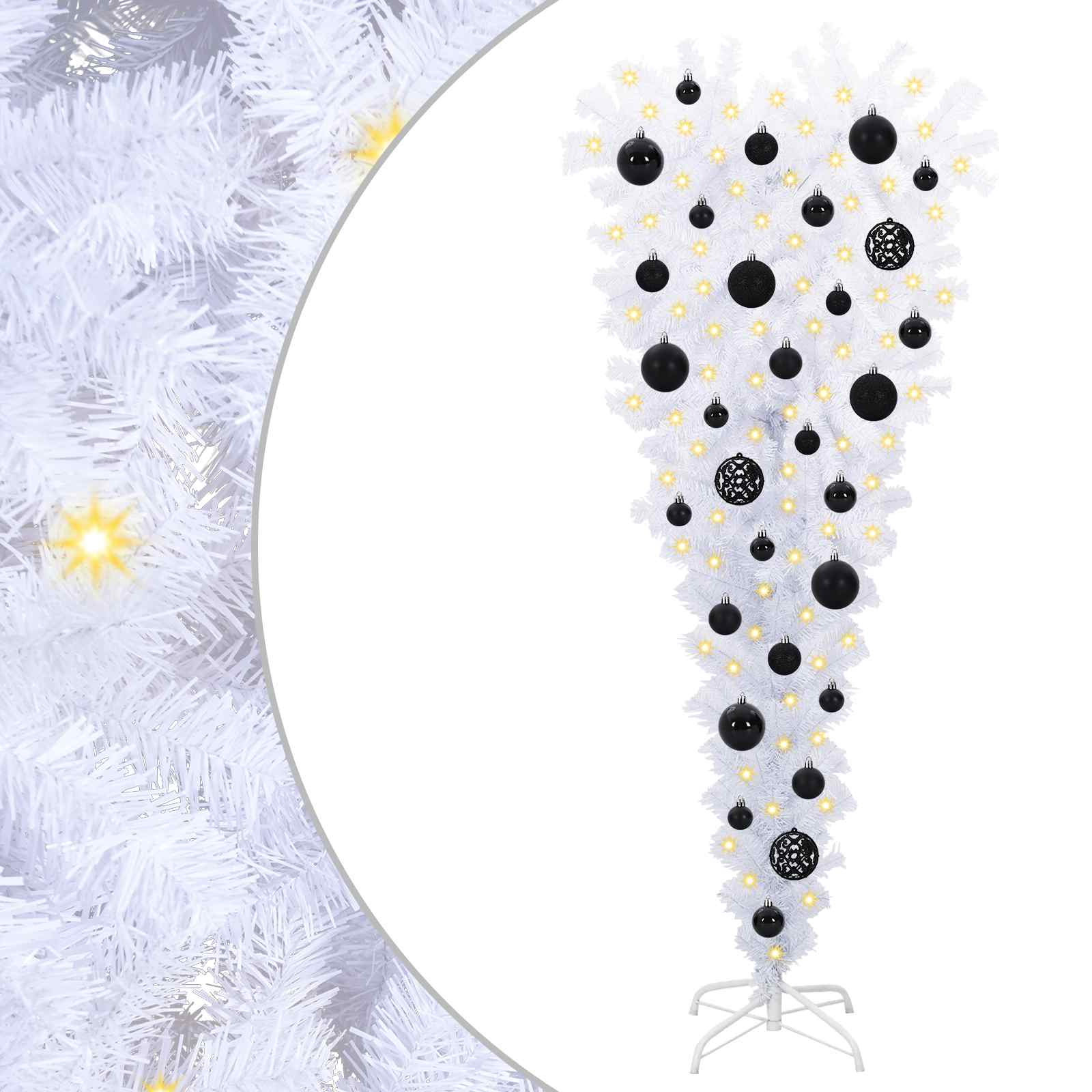Albero di Natale artificiale Bianco 120 cm PVC e Acciaio