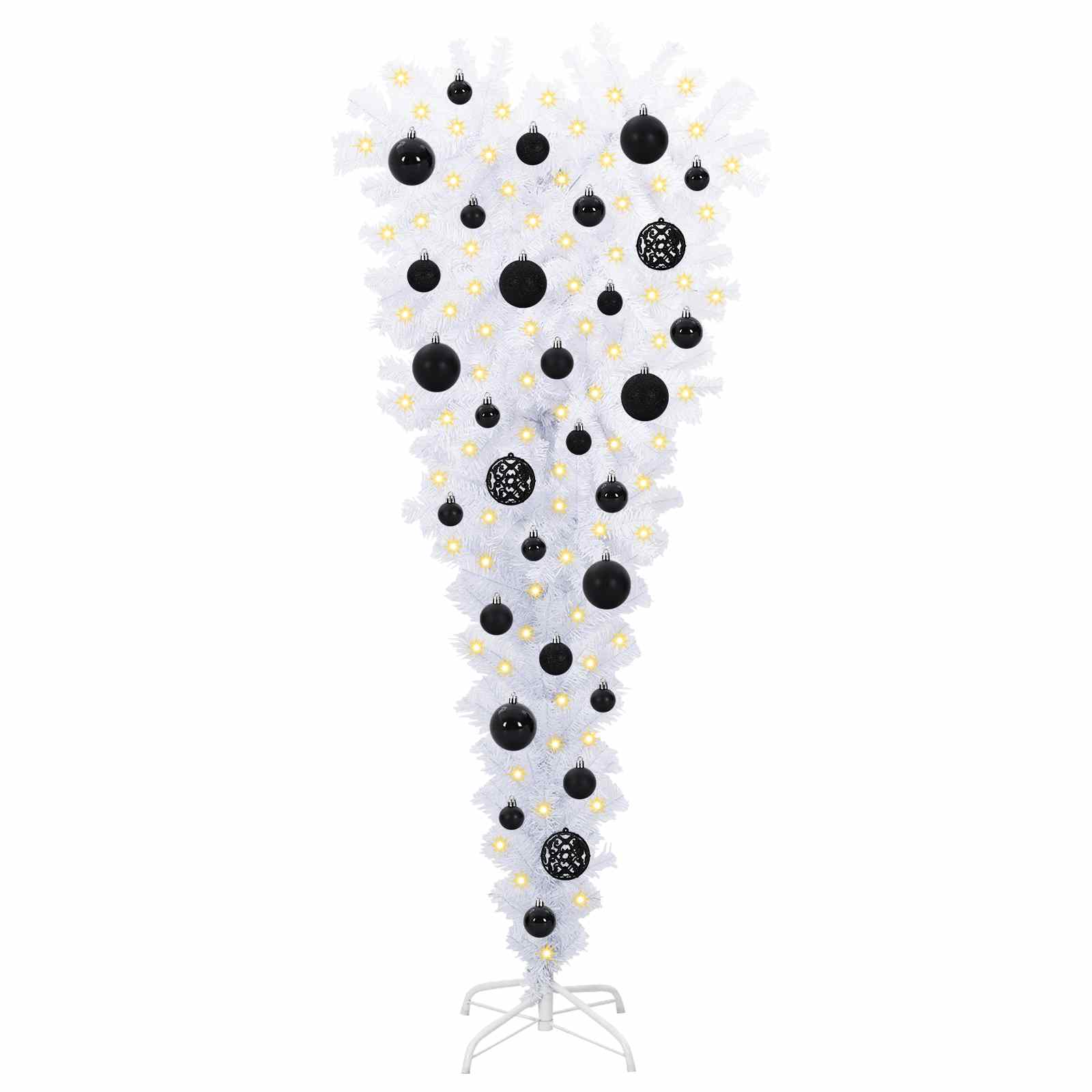 Albero di Natale artificiale Bianco 120 cm PVC e Acciaio