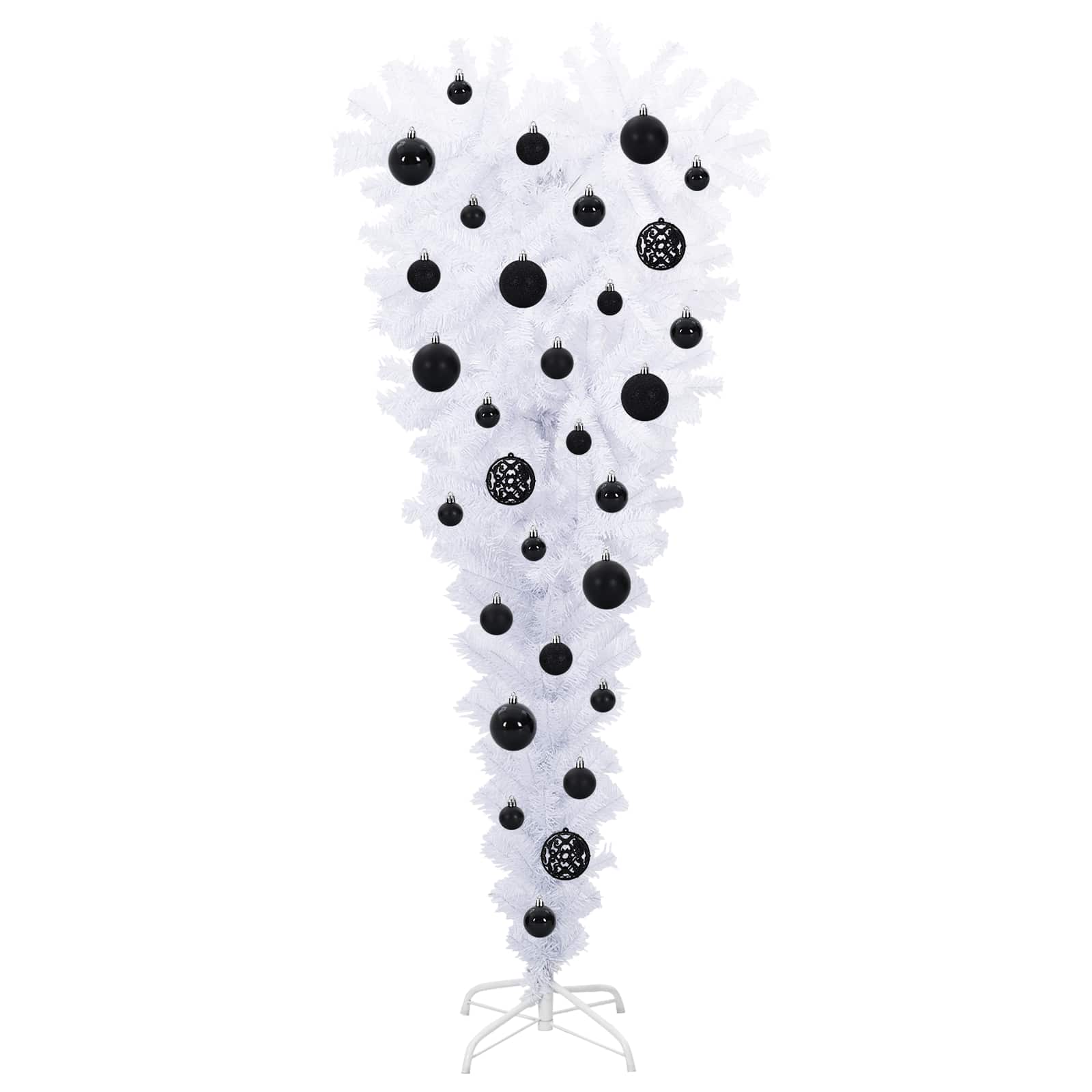 Albero di Natale artificiale Bianco 120 cm PVC e Acciaio