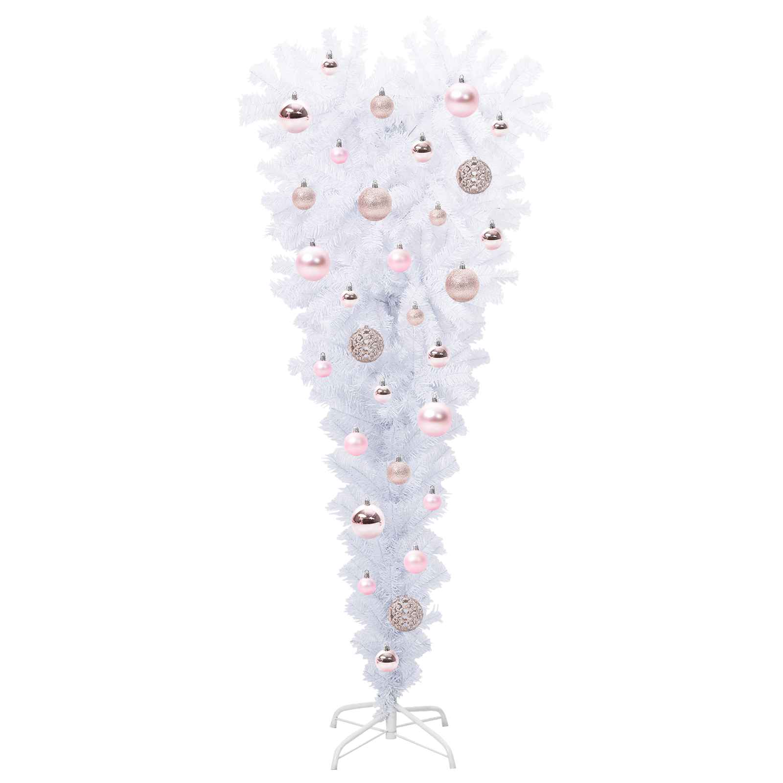 Albero di Natale artificiale Bianco 120 cm PVC e Acciaio
