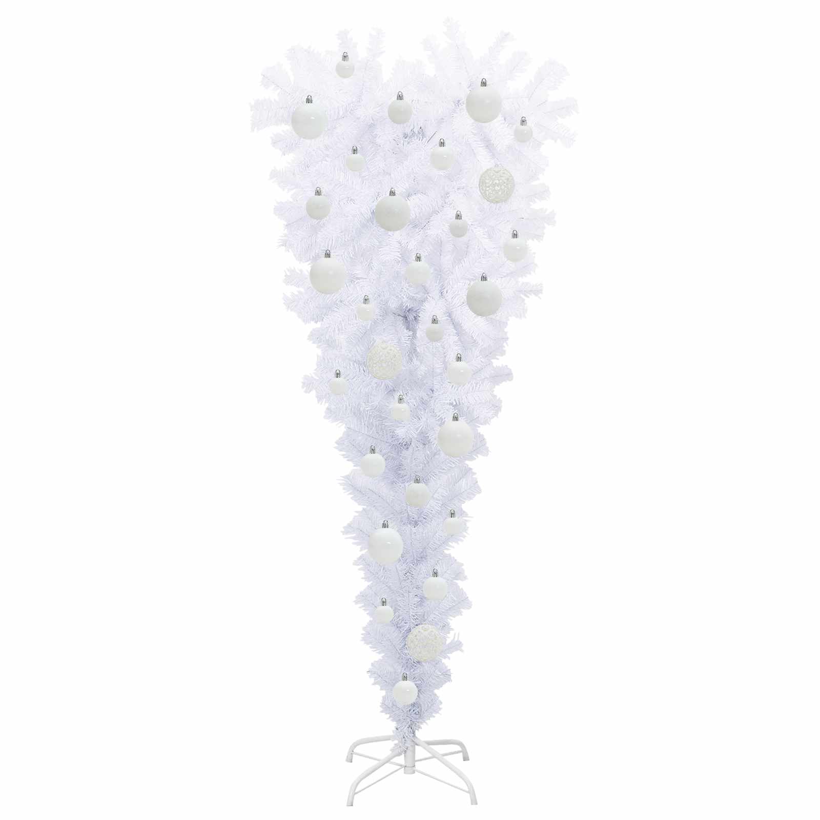 Albero di Natale artificiale Bianco 120 cm PVC e Acciaio