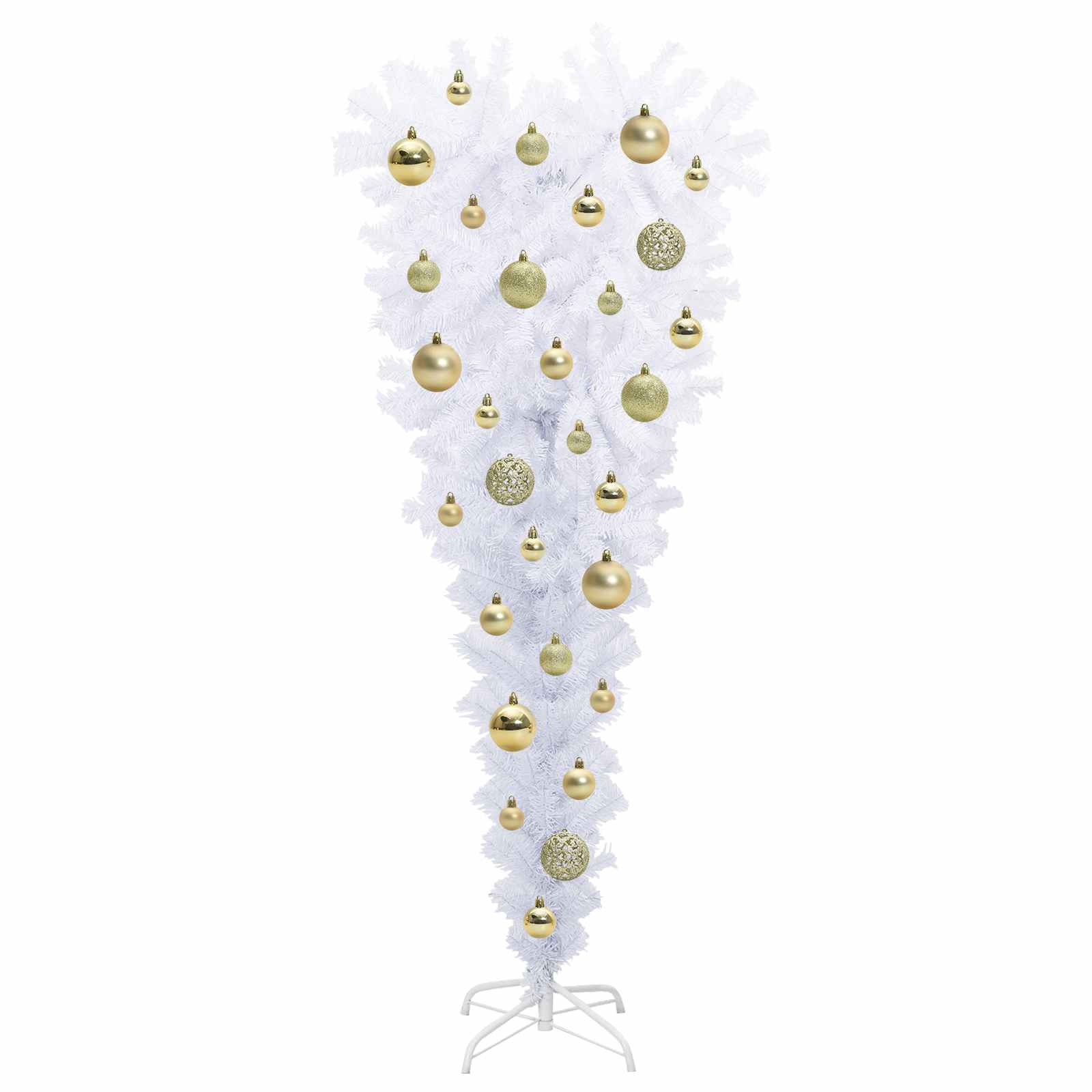 Albero di Natale artificiale Bianco 120 cm PVC e Acciaio