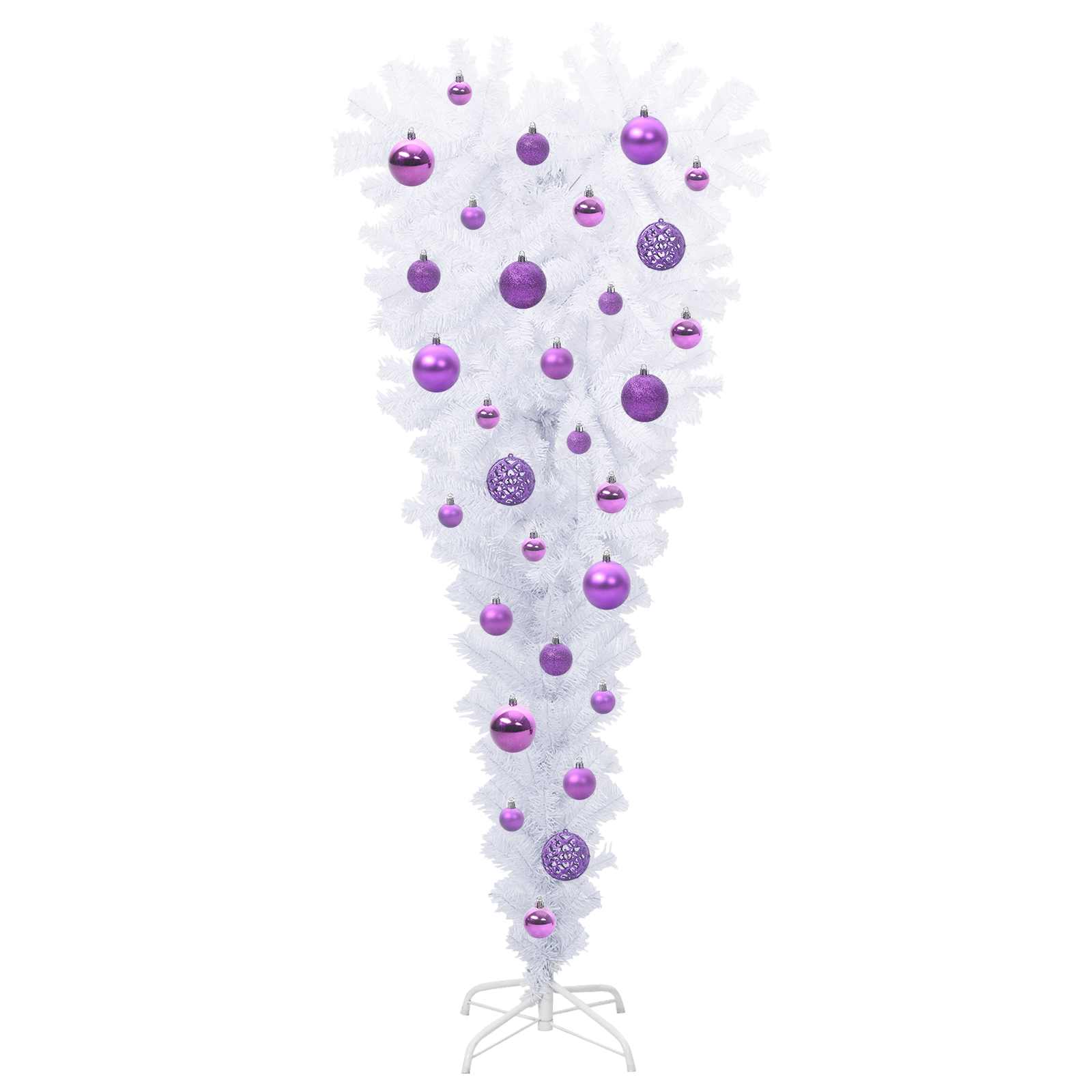 Albero di Natale artificiale Bianco 120 cm PVC e Acciaio