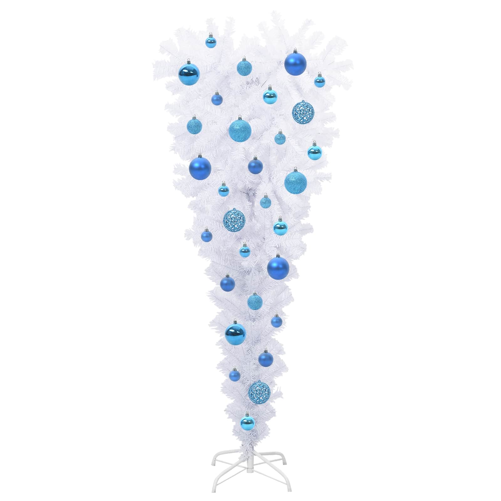 Albero di Natale artificiale Bianco 120 cm PVC e Acciaio
