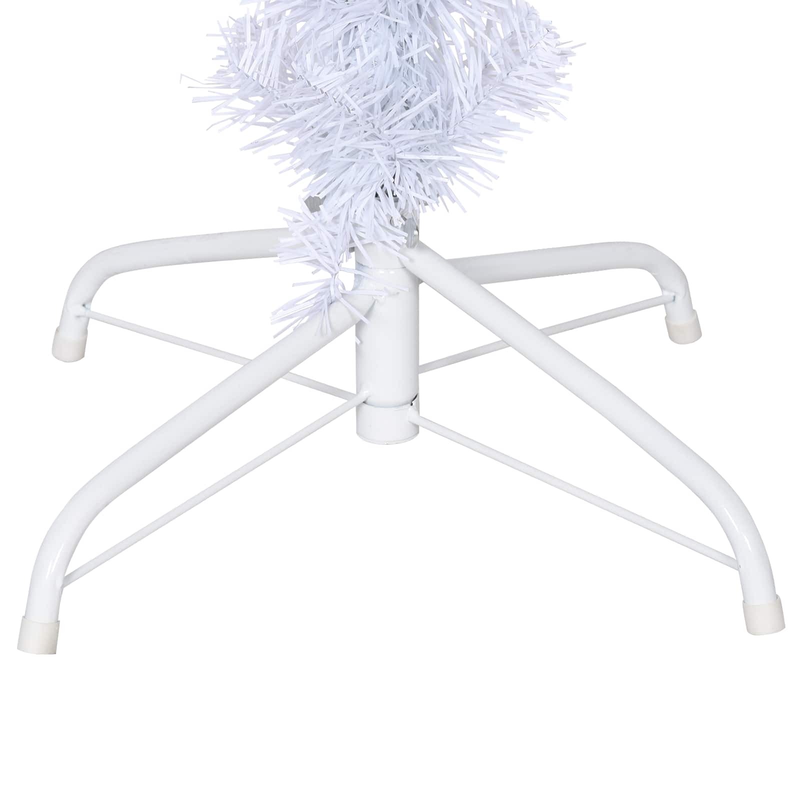 Albero di Natale artificiale Bianco 120 cm PVC e Acciaio