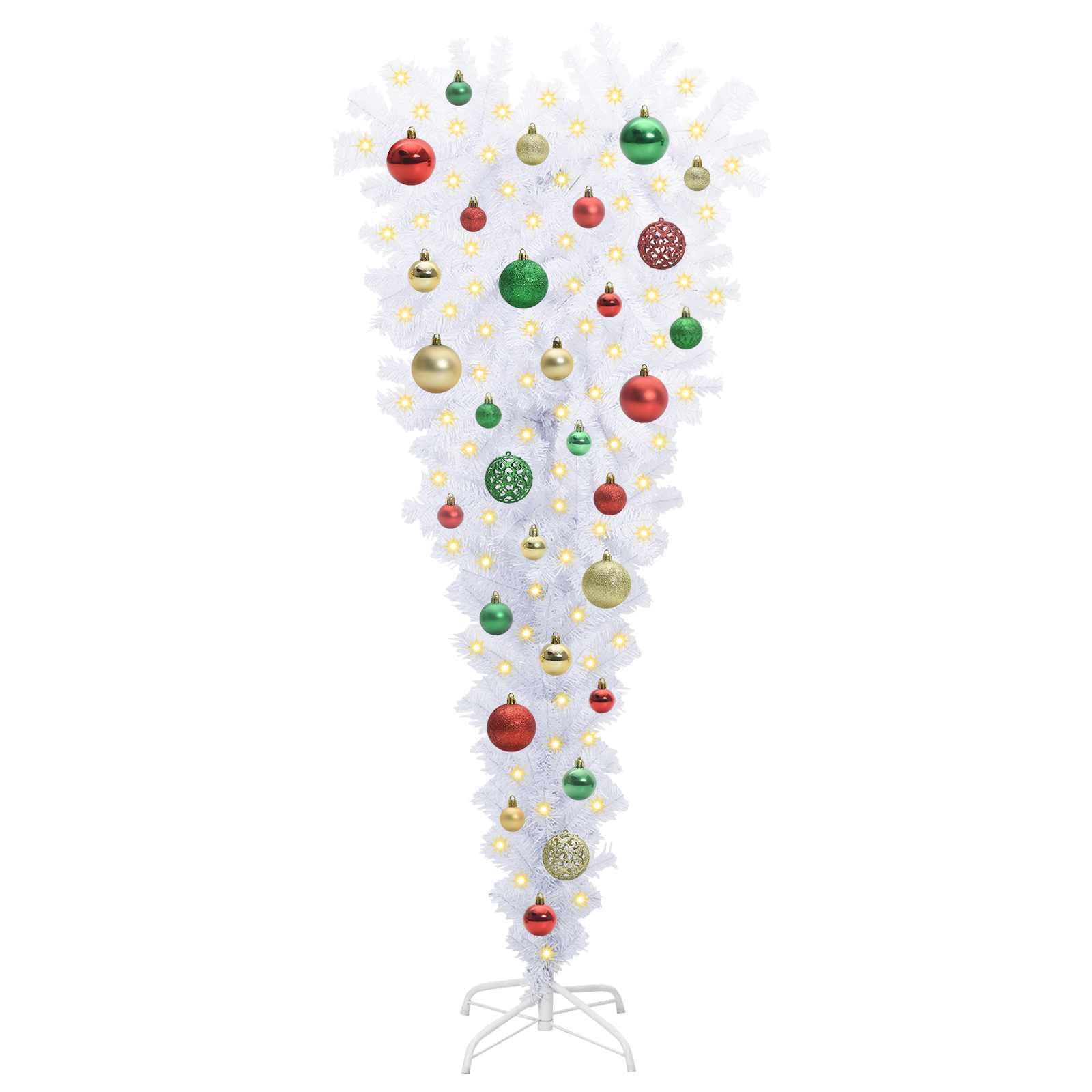 Albero di Natale artificiale Bianco 120 cm PVC e Acciaio