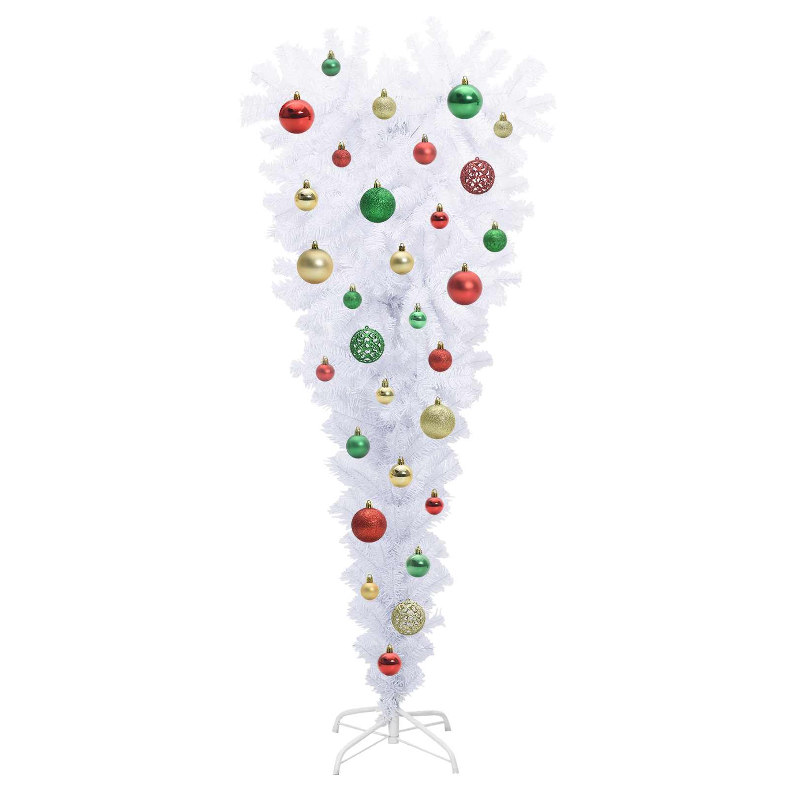 Albero di Natale artificiale Bianco 120 cm PVC e Acciaio