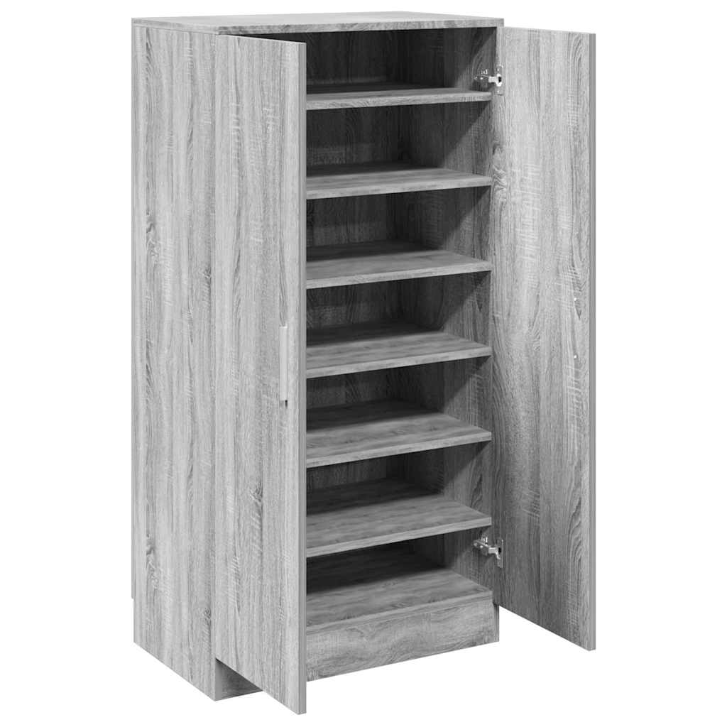 Scarpiera Grigio Sonoma 55x35x108 cm in Legno Multistrato