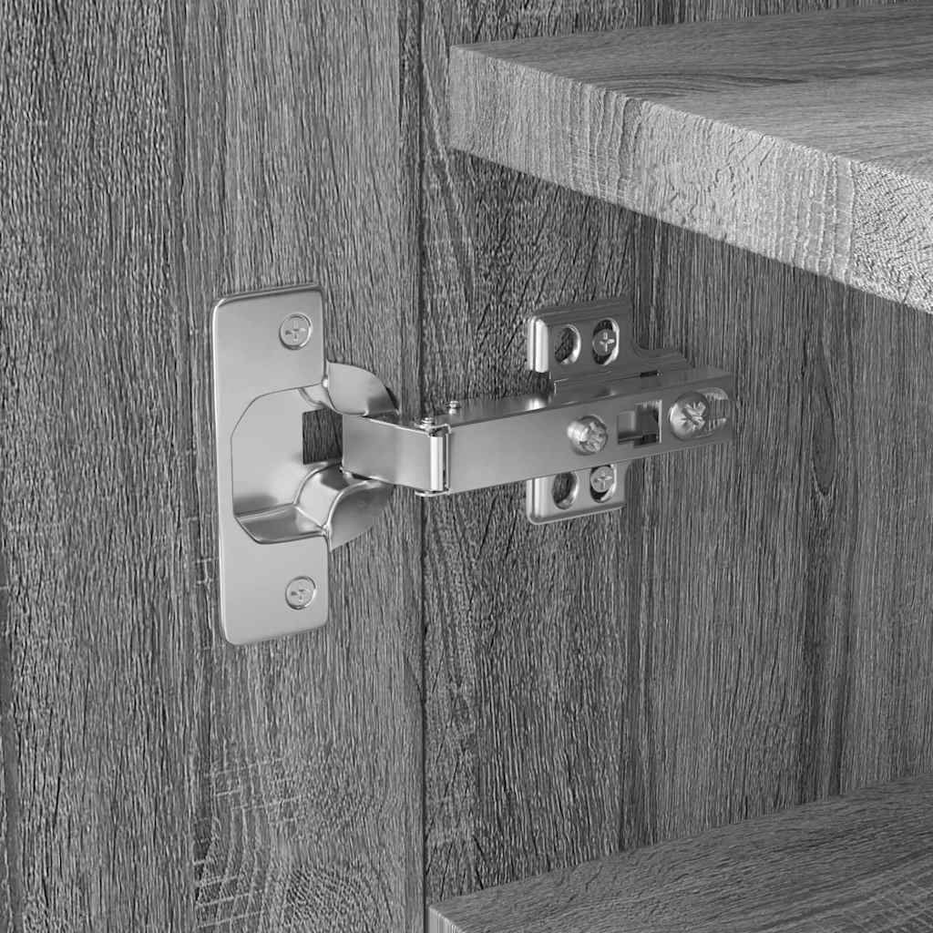 Scarpiera Grigio Sonoma 55x35x108 cm in Legno Multistrato