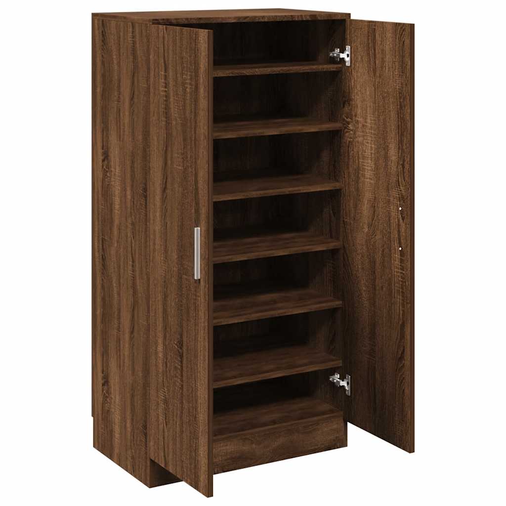 Scarpiera Rovere Marrone 55x35x108 cm in Legno Multistrato