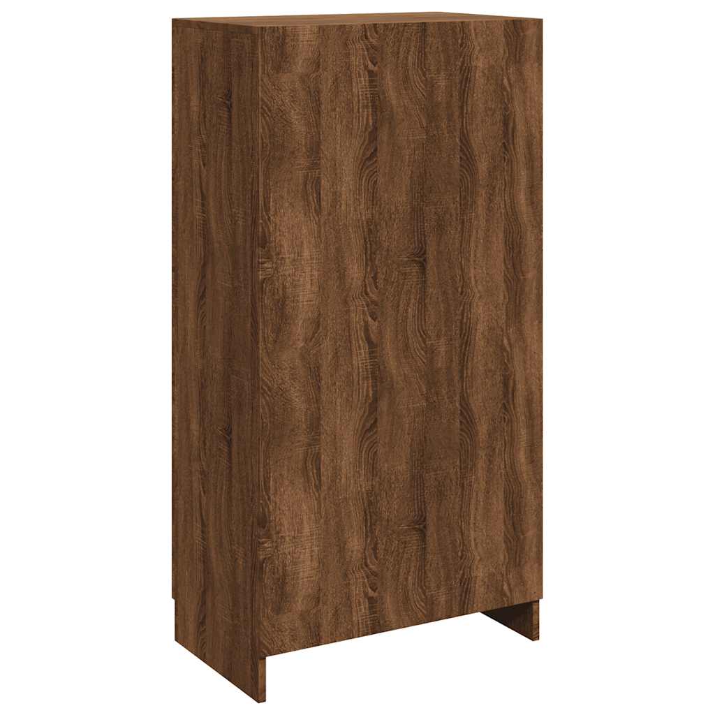 Scarpiera Rovere Marrone 55x35x108 cm in Legno Multistrato