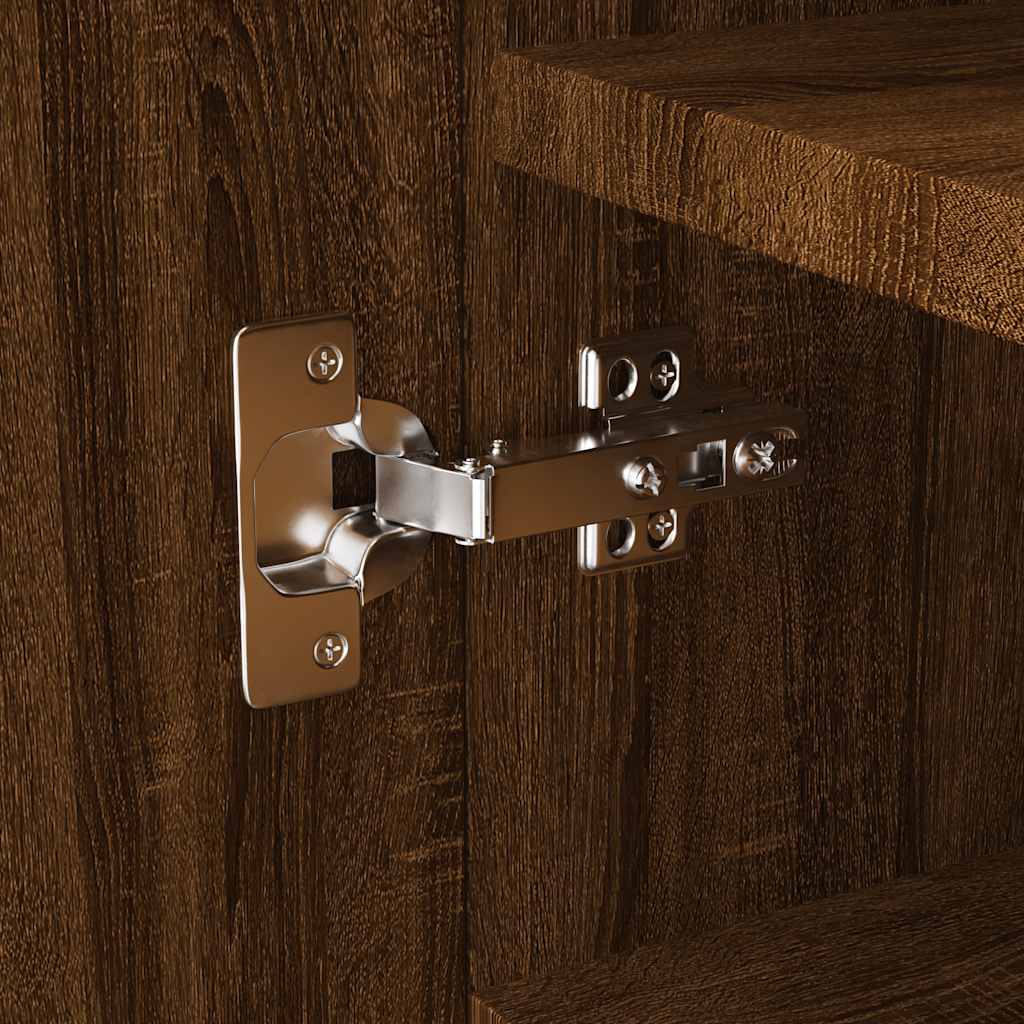 Scarpiera Rovere Marrone 55x35x108 cm in Legno Multistrato