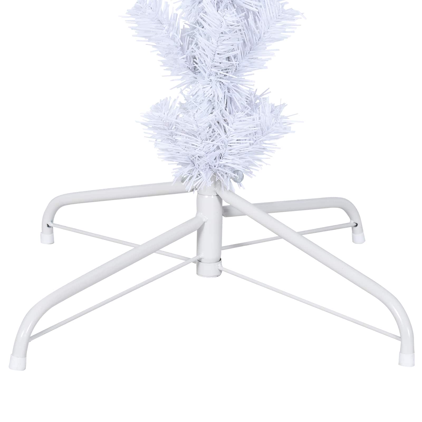 Albero di Natale artificiale Bianco 210 cm PVC e Acciaio