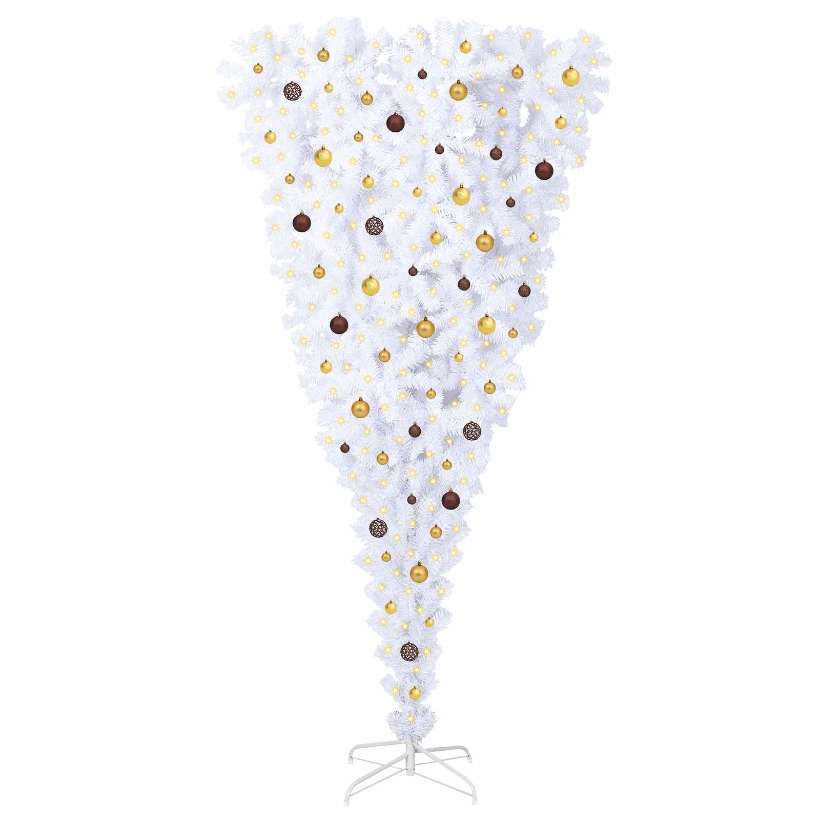 Albero di Natale artificiale Bianco 240 cm PVC e Acciaio