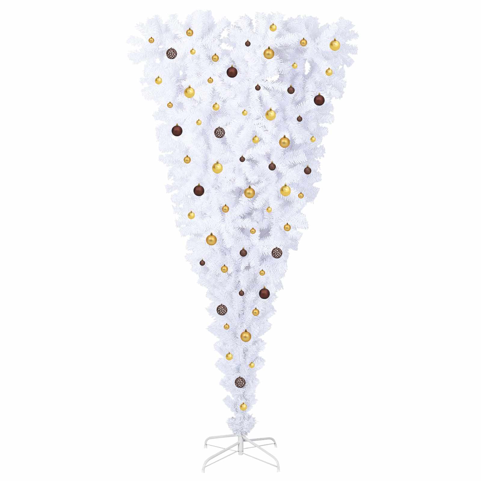 Albero di Natale artificiale Bianco 240 cm PVC e Acciaio