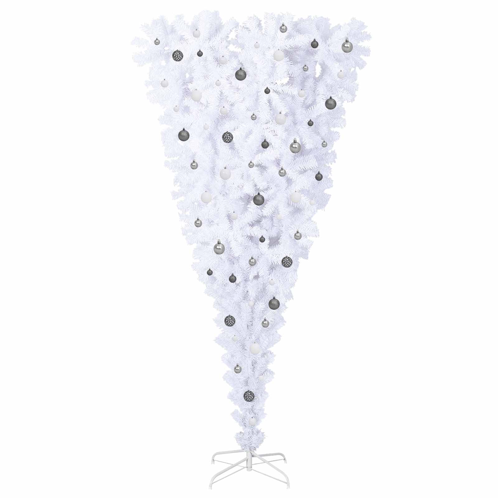 Albero di Natale artificiale Bianco 240 cm PVC e Acciaio