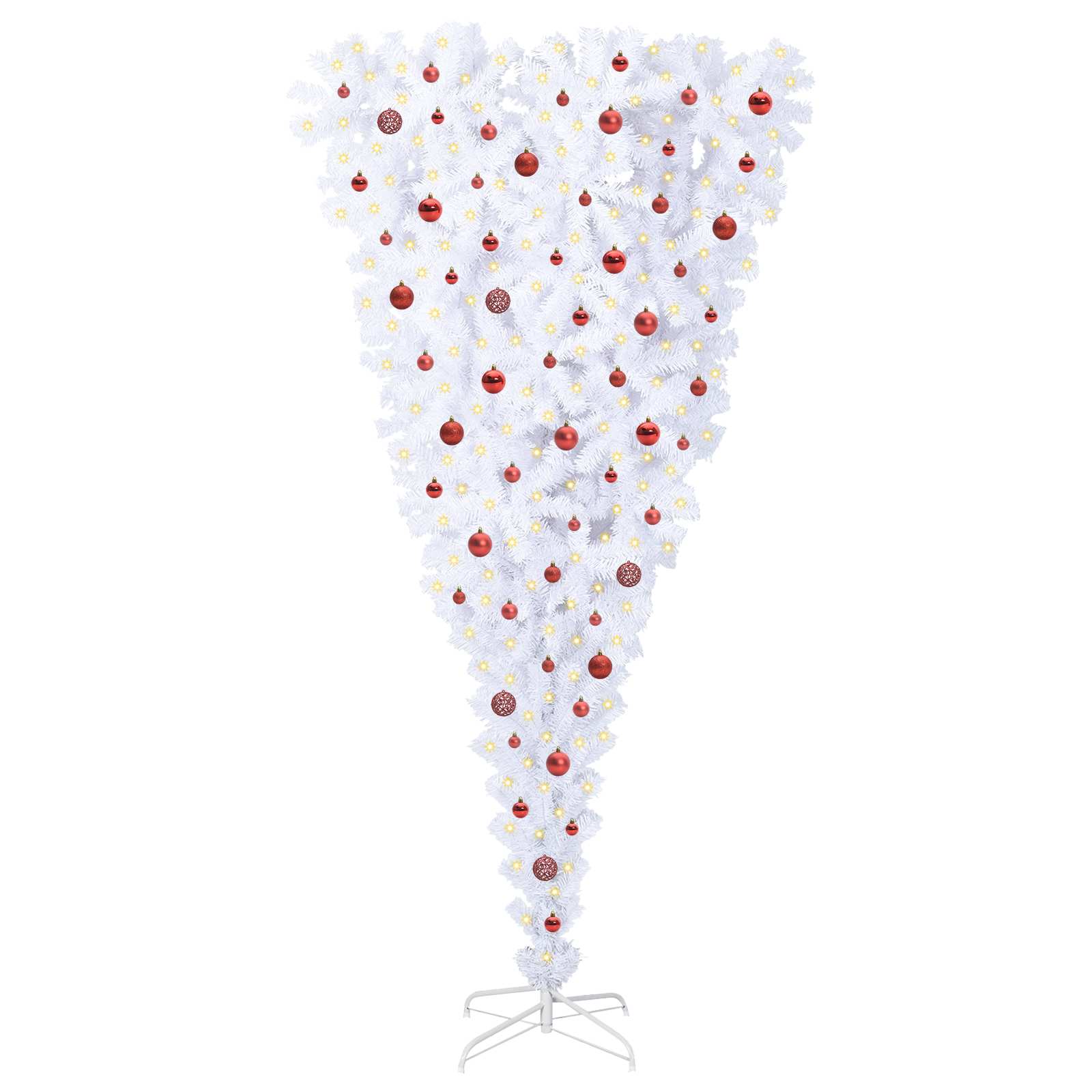 Albero di Natale artificiale Bianco 240 cm PVC e Acciaio