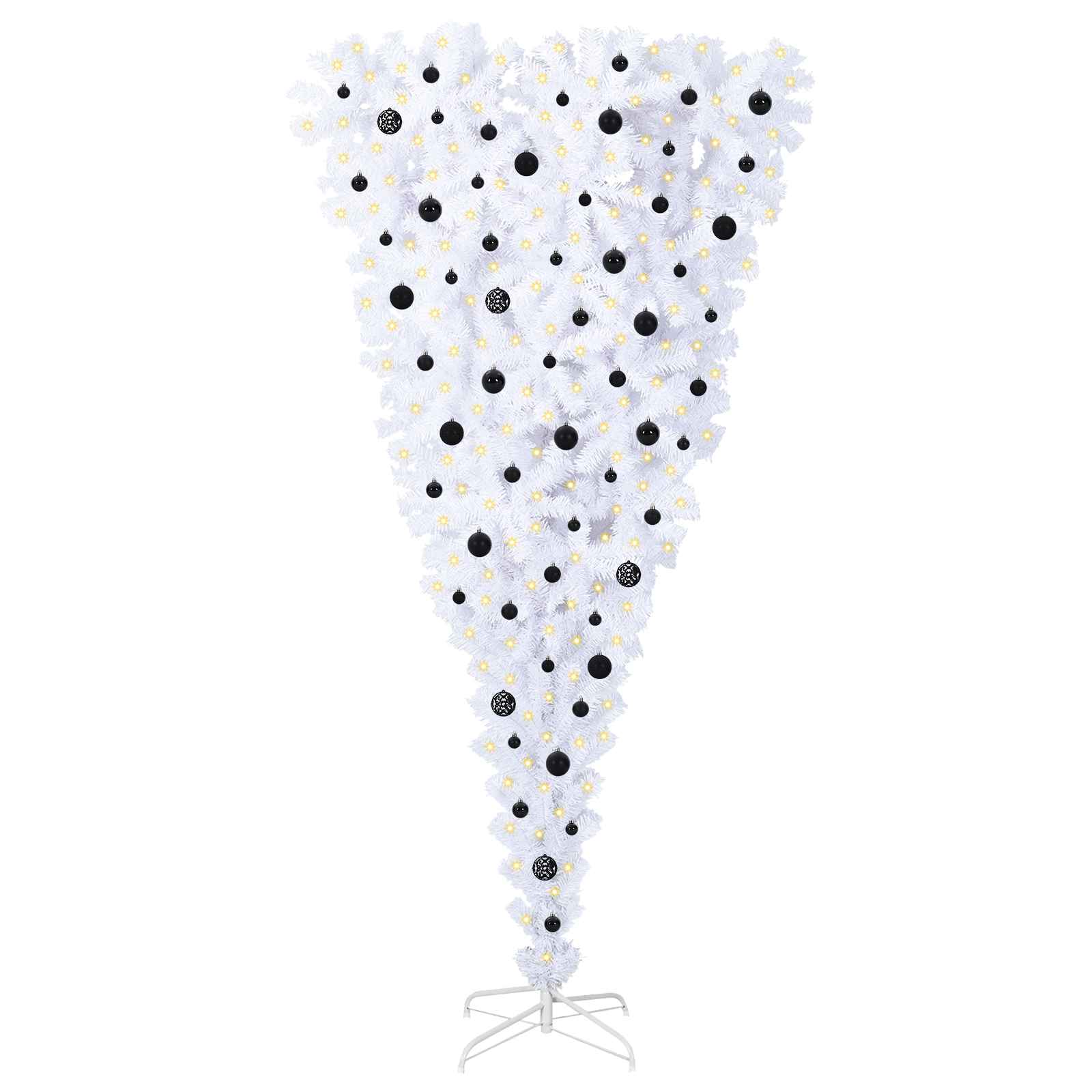 Albero di Natale artificiale Bianco 240 cm PVC e Acciaio