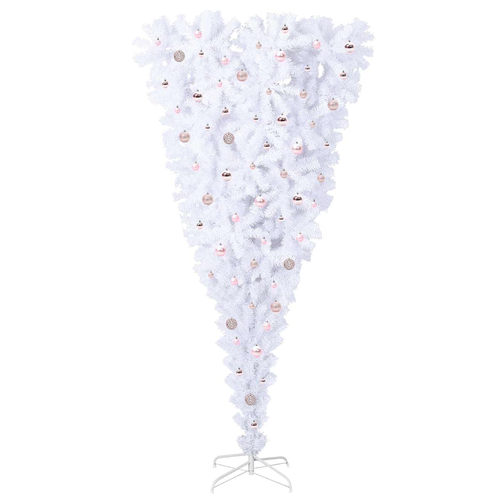 Albero di Natale artificiale Bianco 240 cm PVC e Acciaio