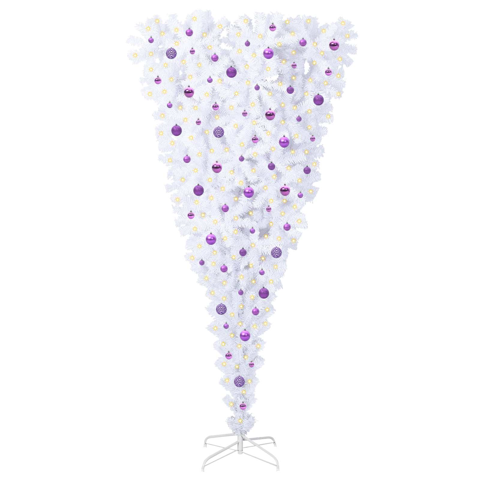 Albero di Natale artificiale Bianco 240 cm PVC e Acciaio
