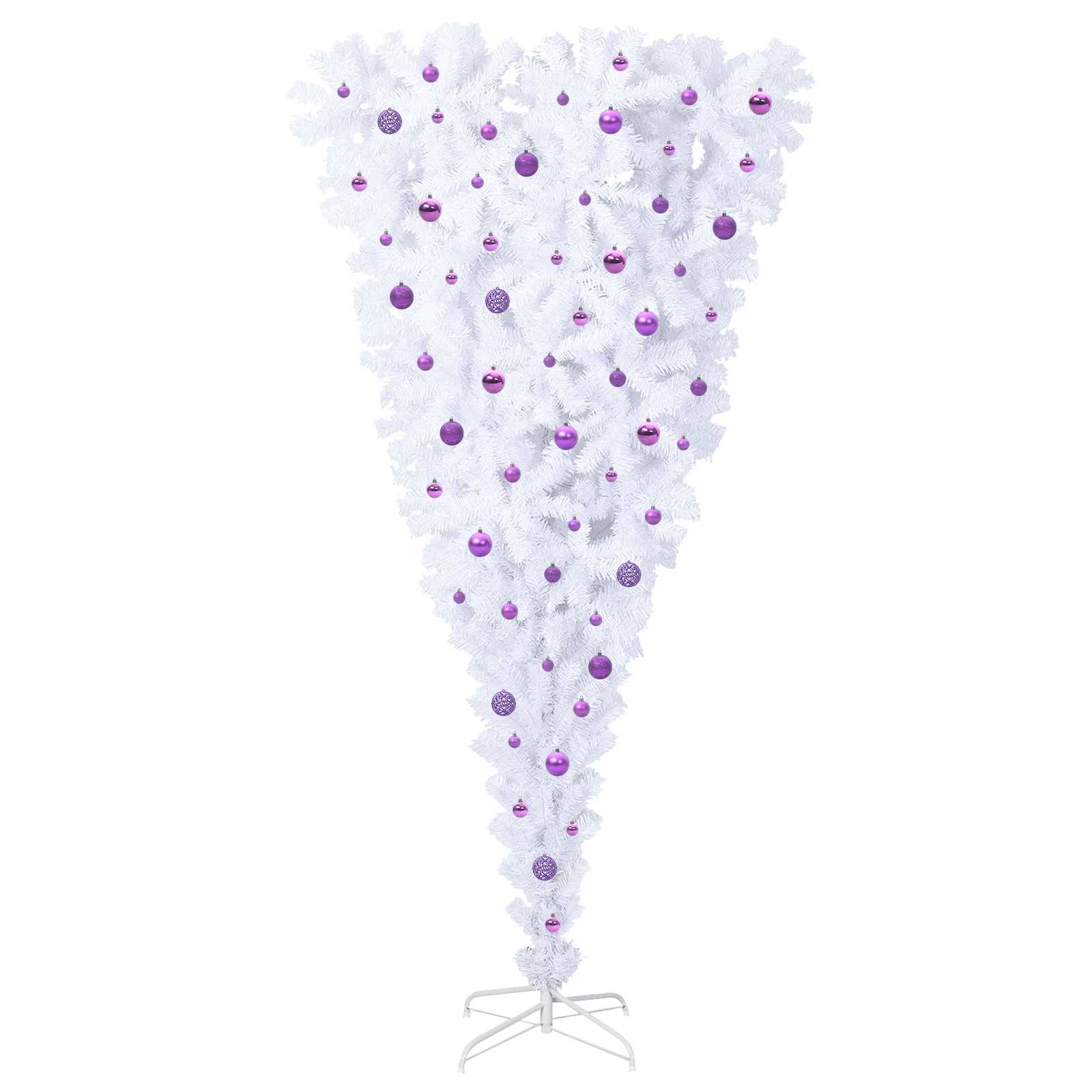 Albero di Natale artificiale Bianco 240 cm PVC e Acciaio