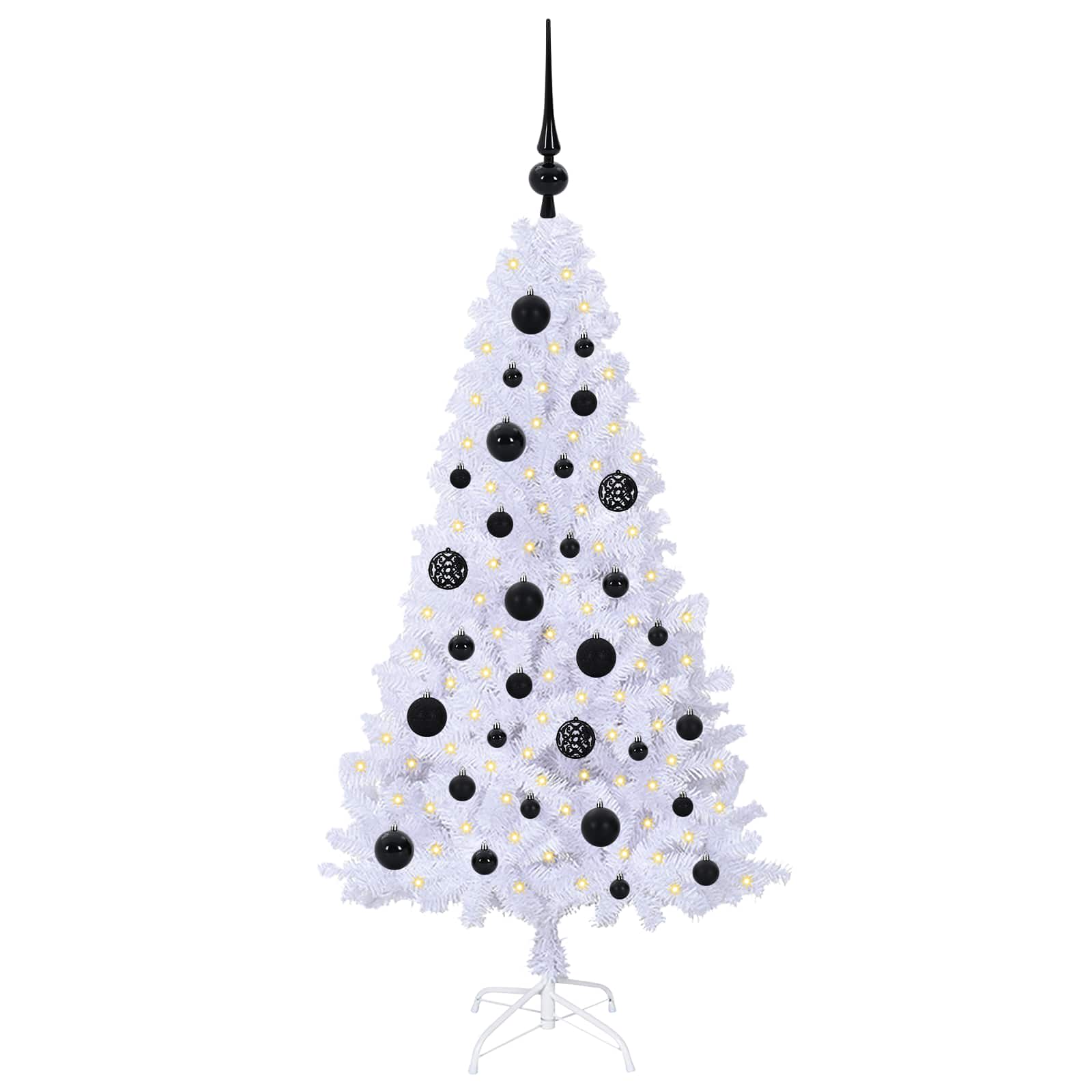 Albero di Natale artificiale Bianco 120 cm PVC e Acciaio
