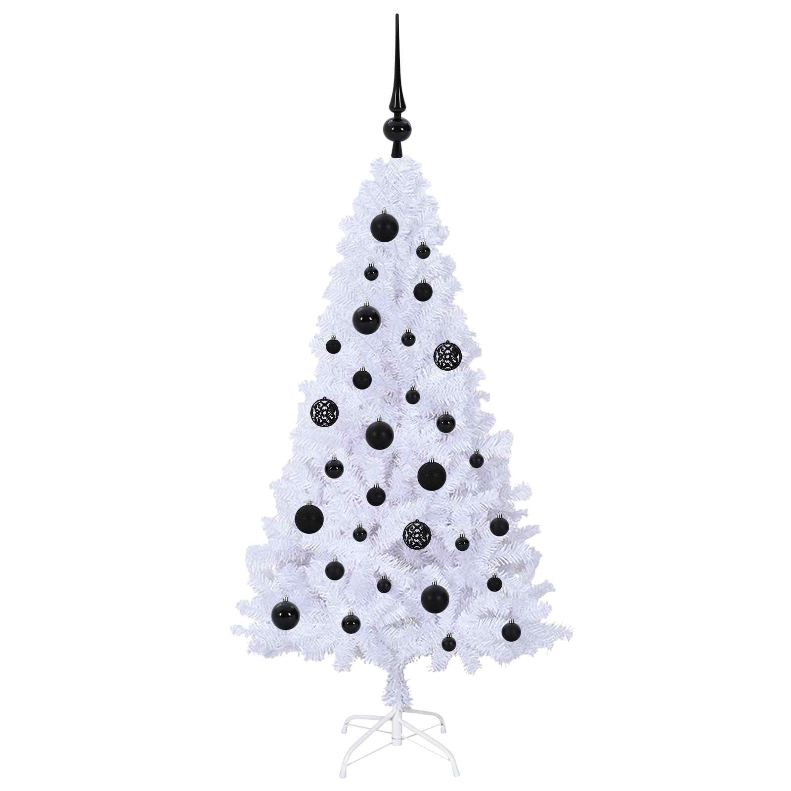 Albero di Natale artificiale Bianco 120 cm PVC e Acciaio