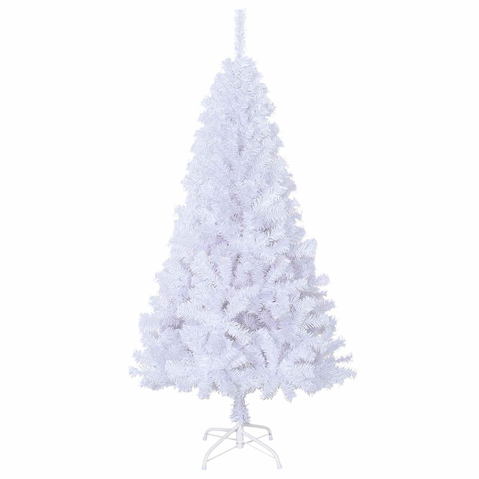 Albero di Natale artificiale Bianco 120 cm PVC e Acciaio