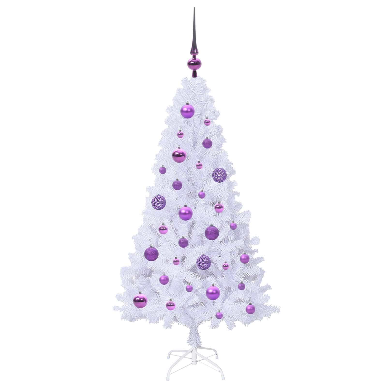 Albero di Natale artificiale Bianco 120 cm PVC e Acciaio