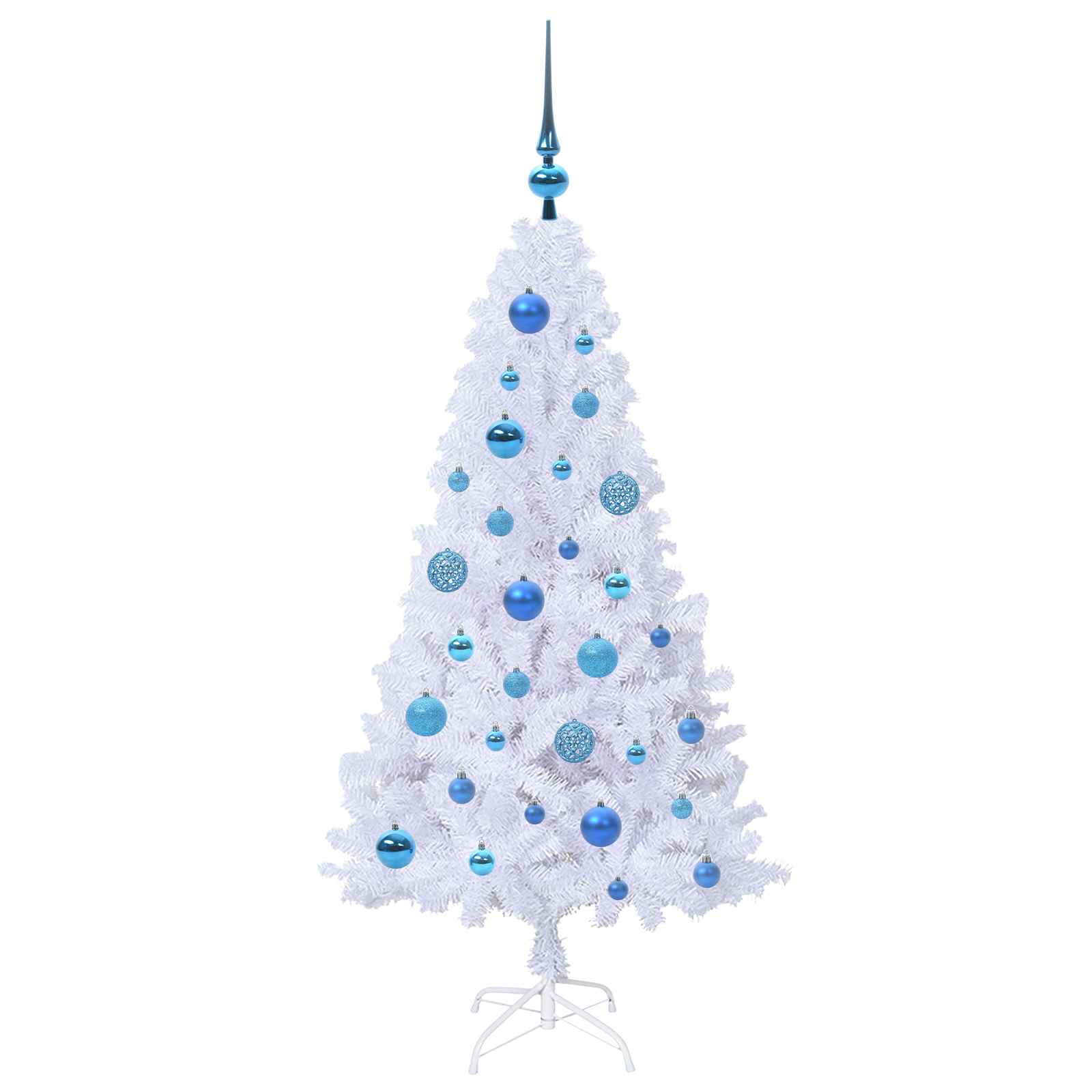 Albero di Natale artificiale Bianco 120 cm PVC e Acciaio