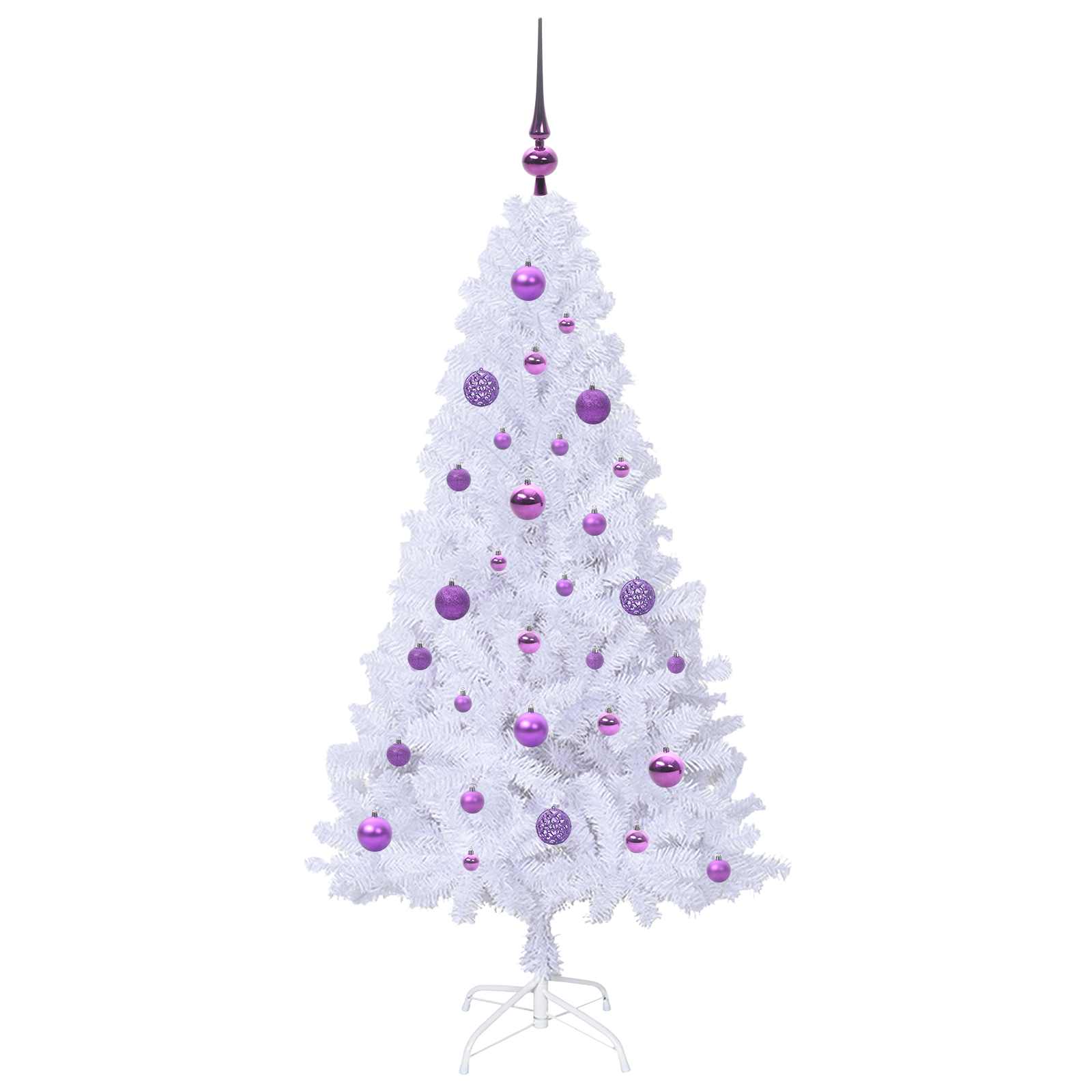 Albero di Natale artificiale Bianco 150 cm PVC e Acciaio