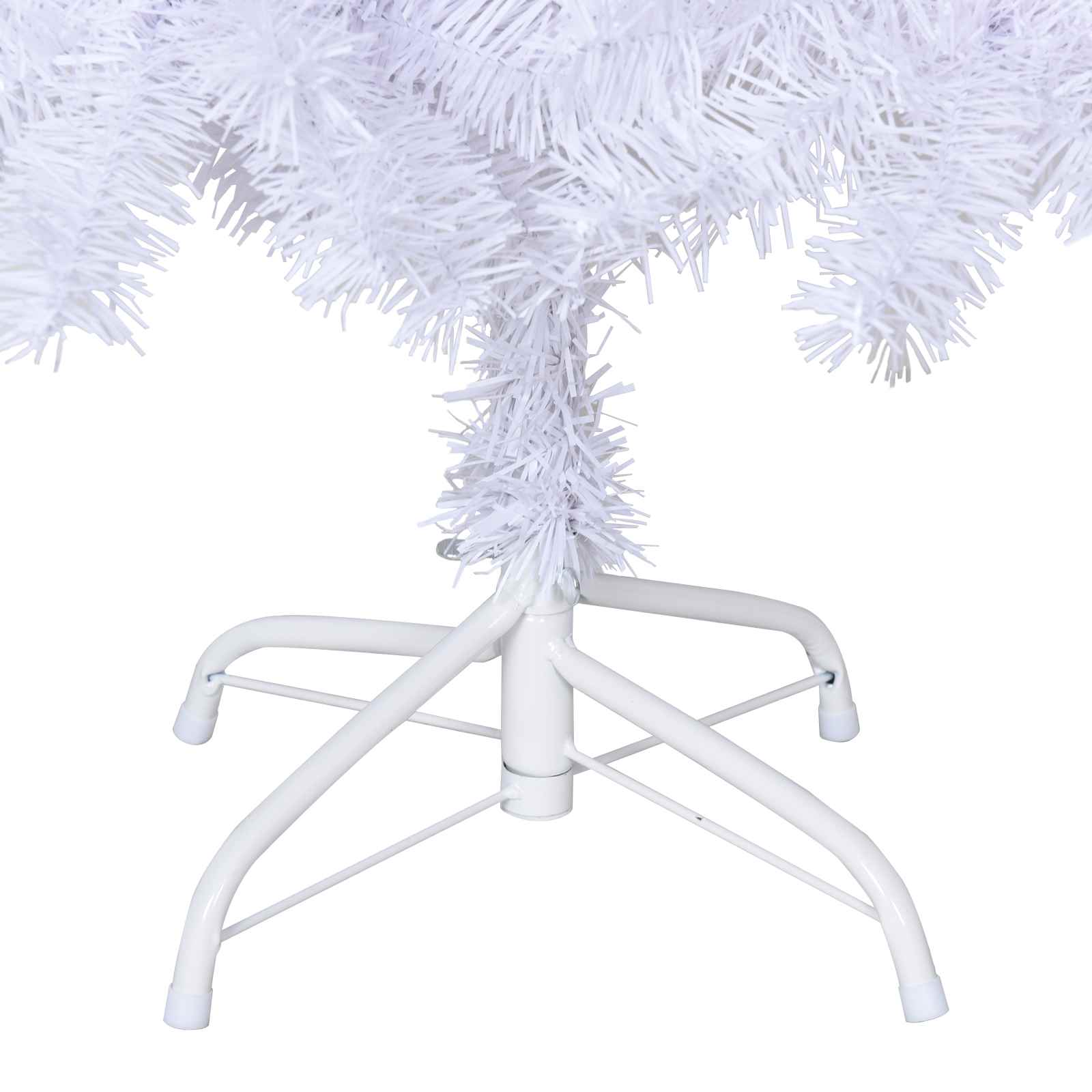 Albero di Natale artificiale Bianco 150 cm PVC e Acciaio