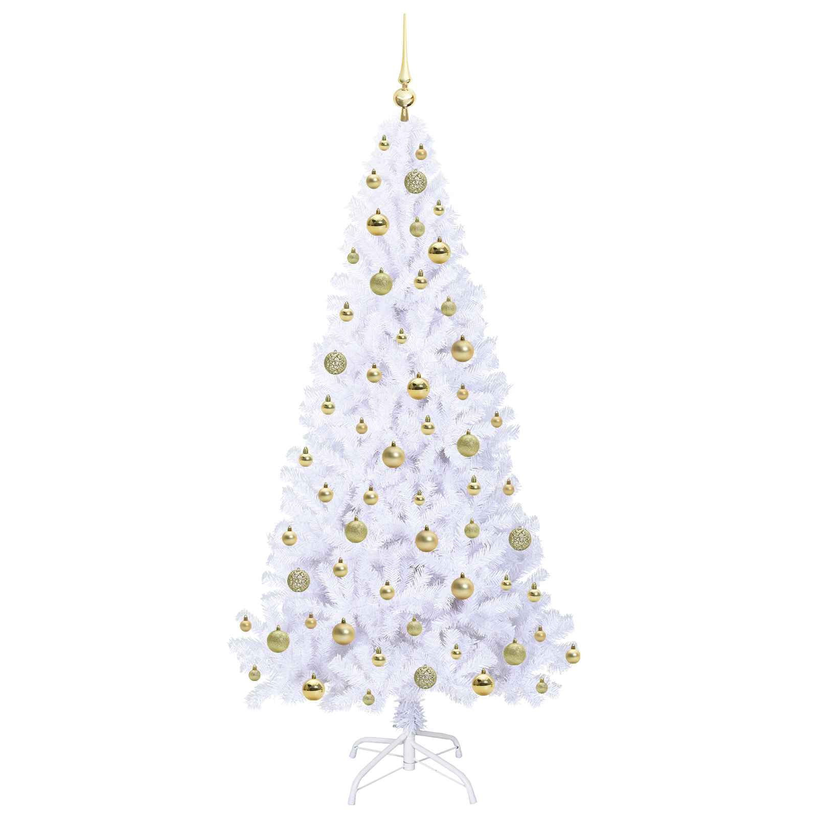 Albero di Natale artificiale Bianco 180 cm PVC e Acciaio