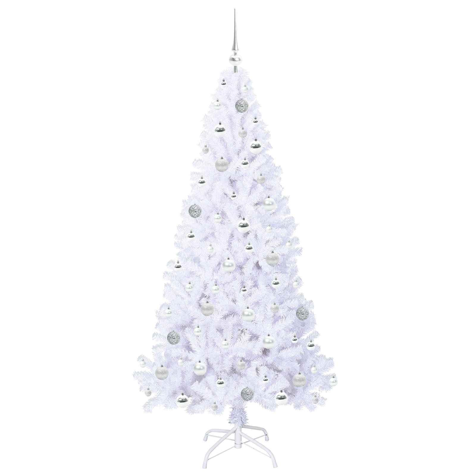 Albero di Natale artificiale Bianco 180 cm PVC e Acciaio