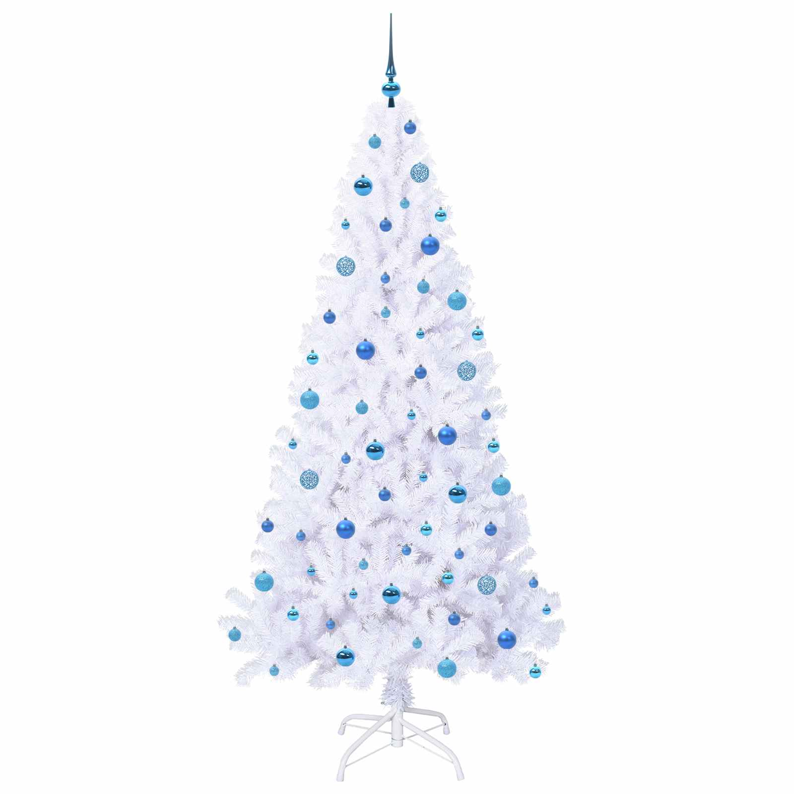 Albero di Natale artificiale Bianco 210 cm PVC e Acciaio