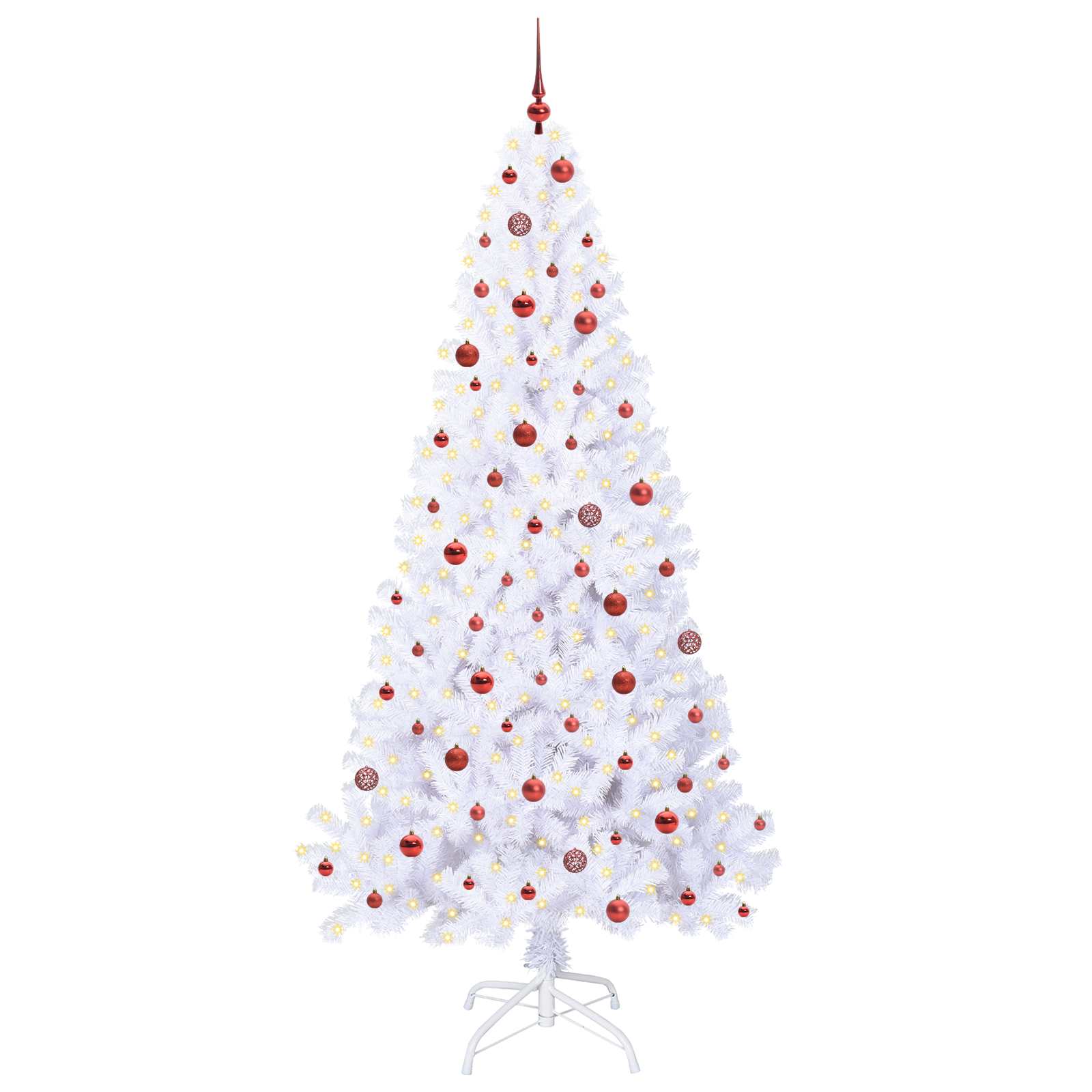 Albero di Natale artificiale Bianco 240 cm PVC e Acciaio