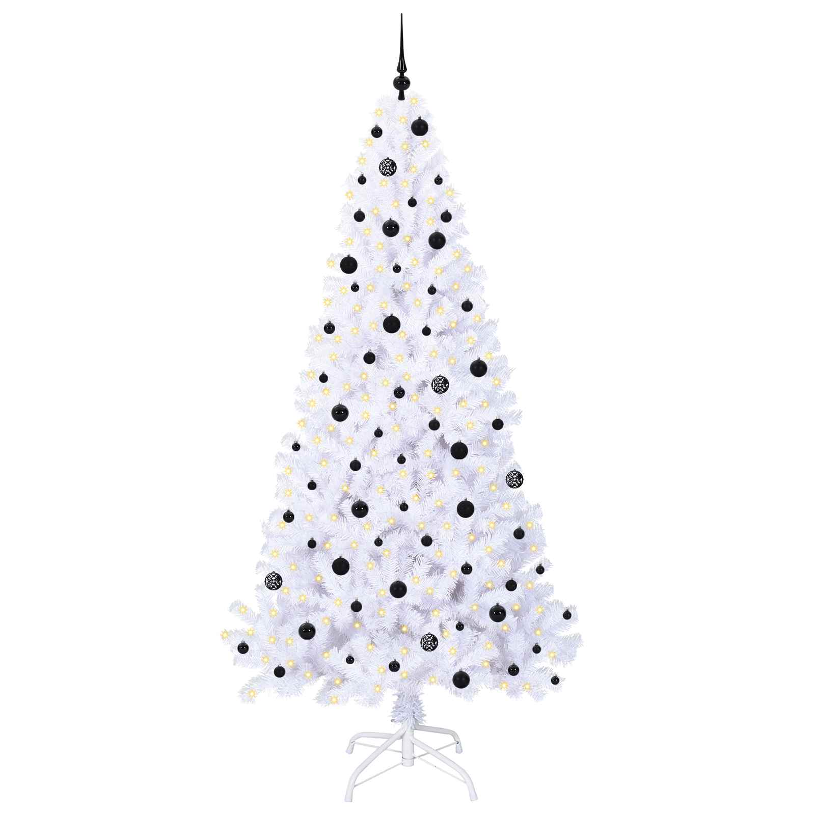 Albero di Natale artificiale Bianco 240 cm PVC e Acciaio