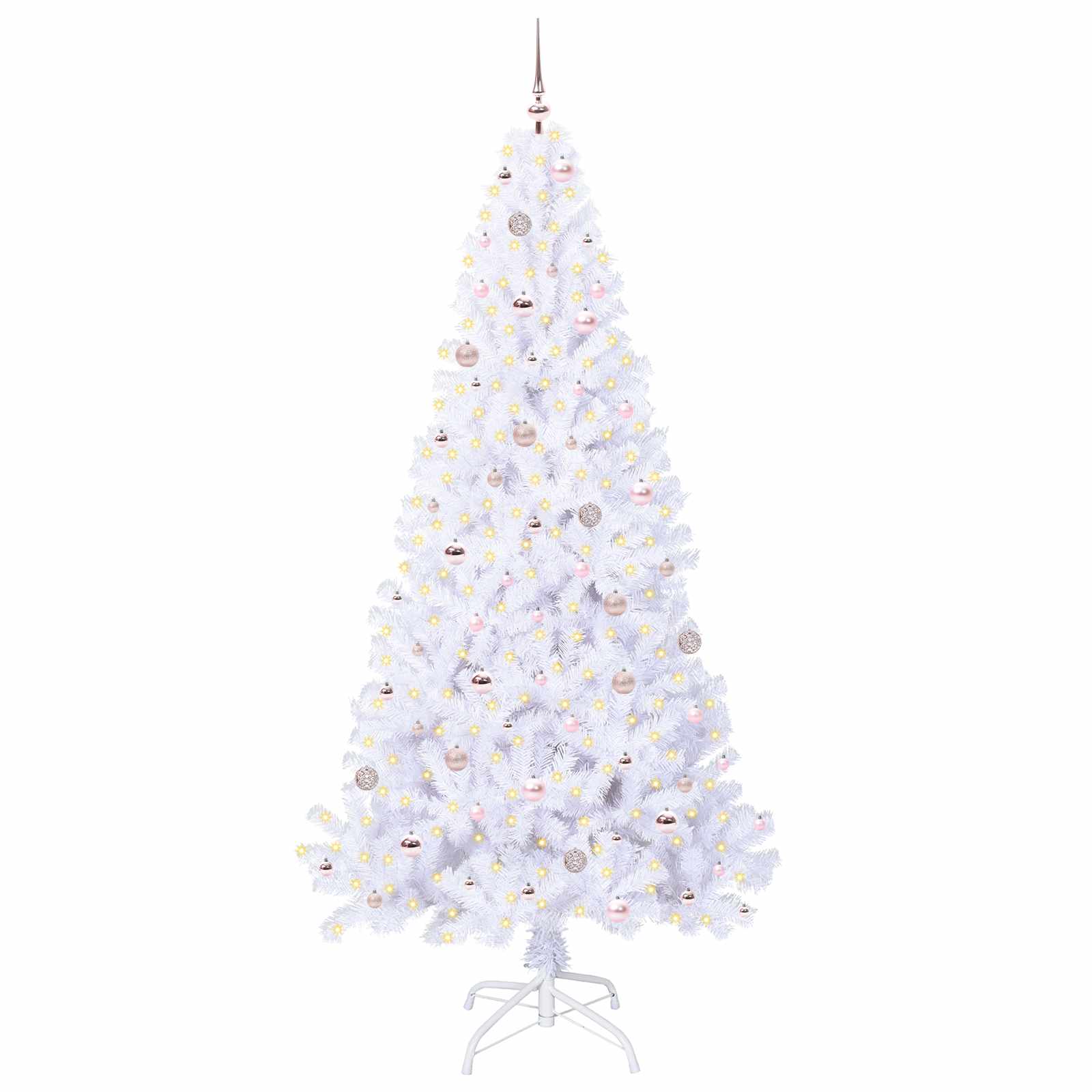 Albero di Natale artificiale Bianco 240 cm PVC e Acciaio