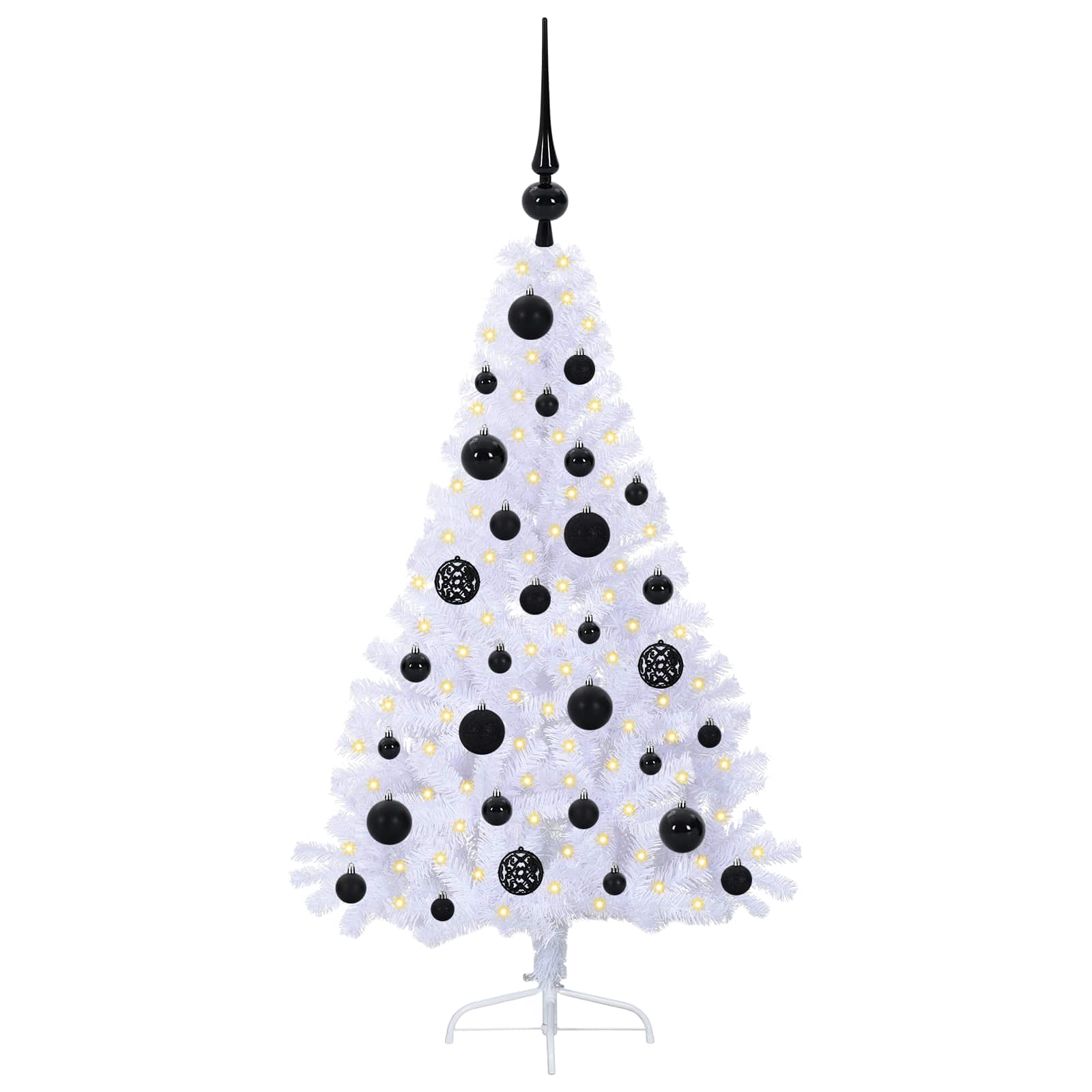 Albero di Natale artificiale Bianco 120 cm PVC e Acciaio