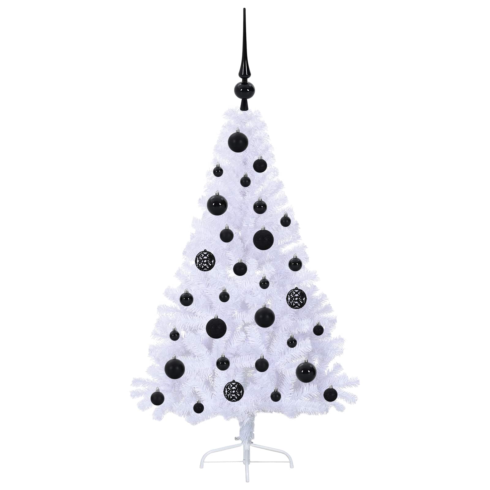Albero di Natale artificiale Bianco 120 cm PVC e Acciaio