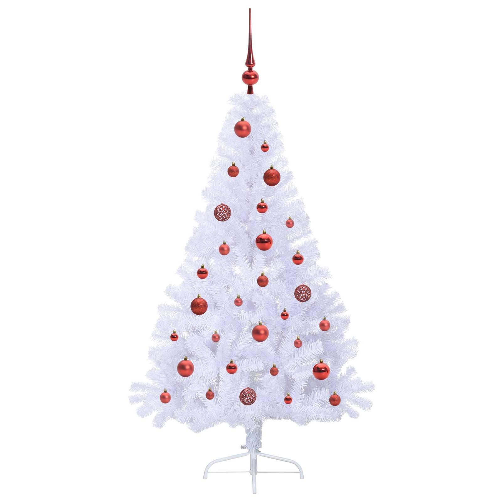 Albero di Natale artificiale Bianco 150 cm PVC e Acciaio