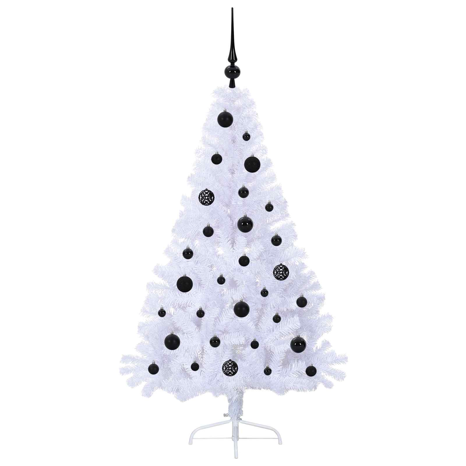 Albero di Natale artificiale Bianco 150 cm PVC e Acciaio