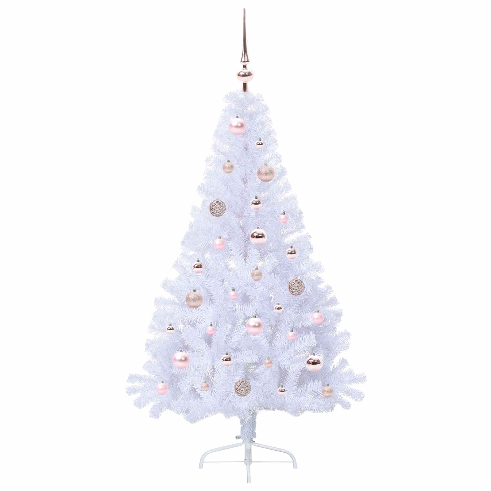 Albero di Natale artificiale Bianco 150 cm PVC e Acciaio