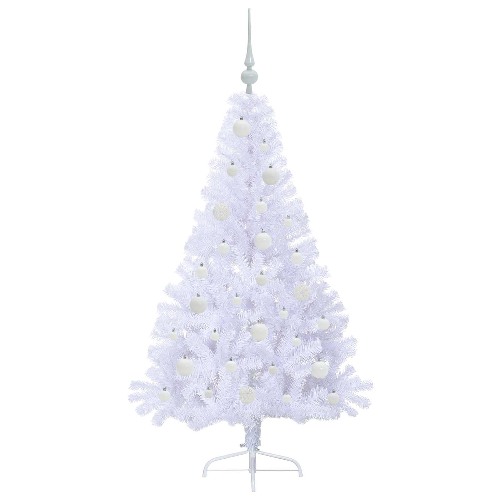 Albero di Natale artificiale Bianco 150 cm PVC e Acciaio