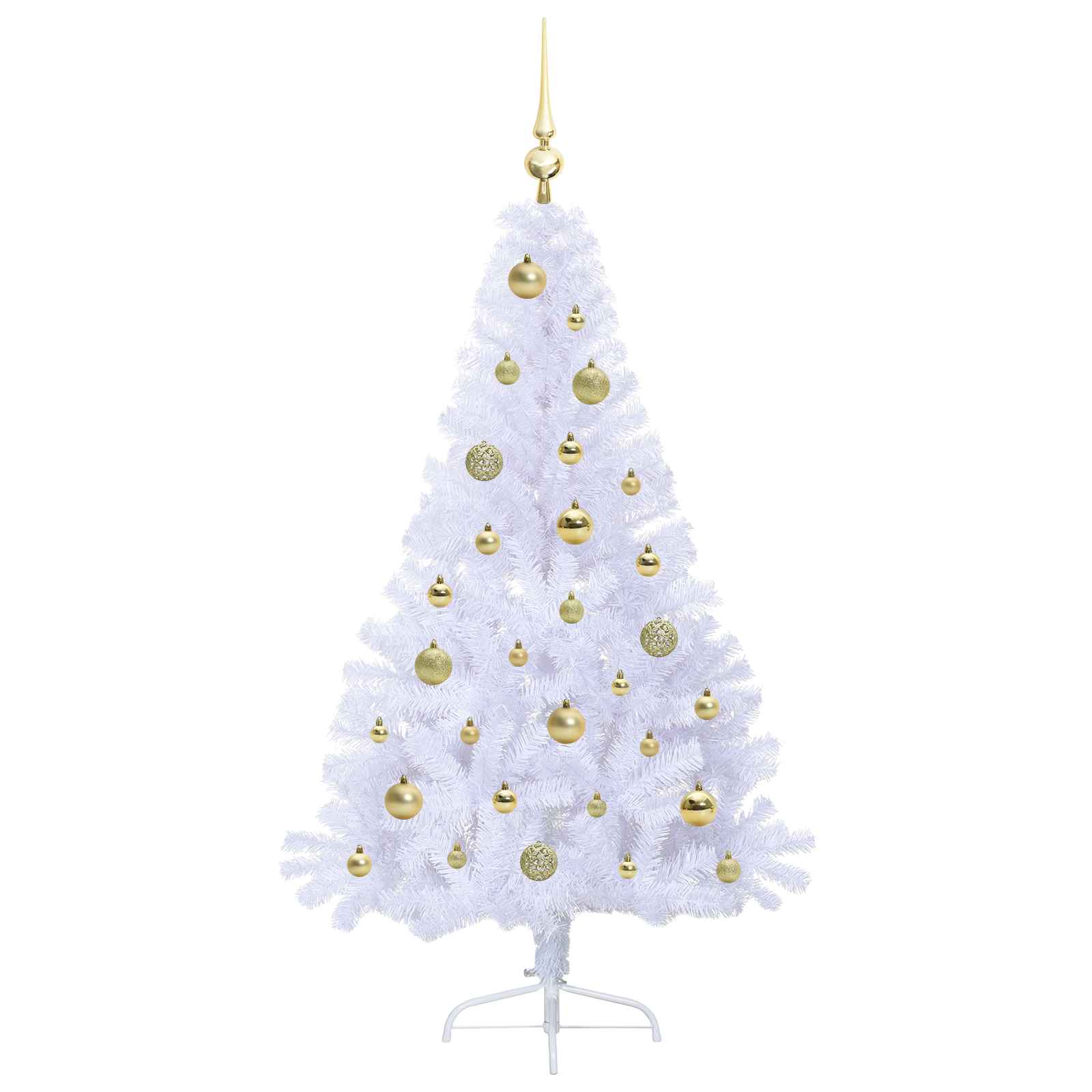 Albero di Natale artificiale Bianco 150 cm PVC e Acciaio