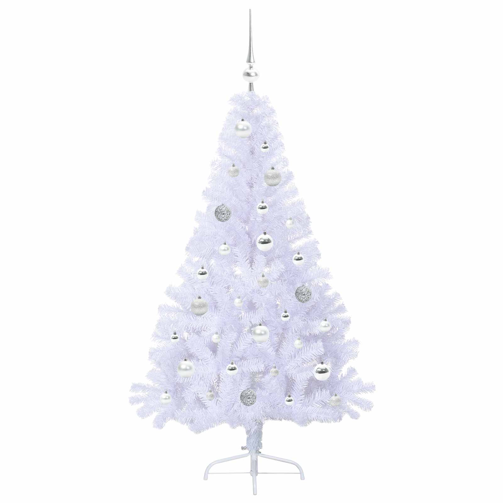 Albero di Natale artificiale Bianco 150 cm PVC e Acciaio