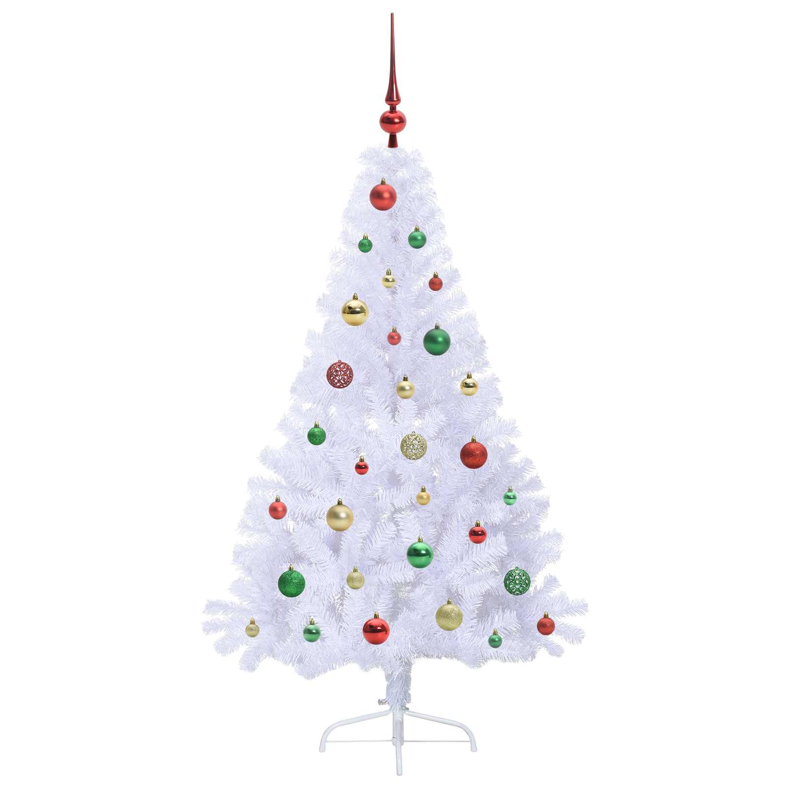 Albero di Natale artificiale Bianco 150 cm PVC e Acciaio