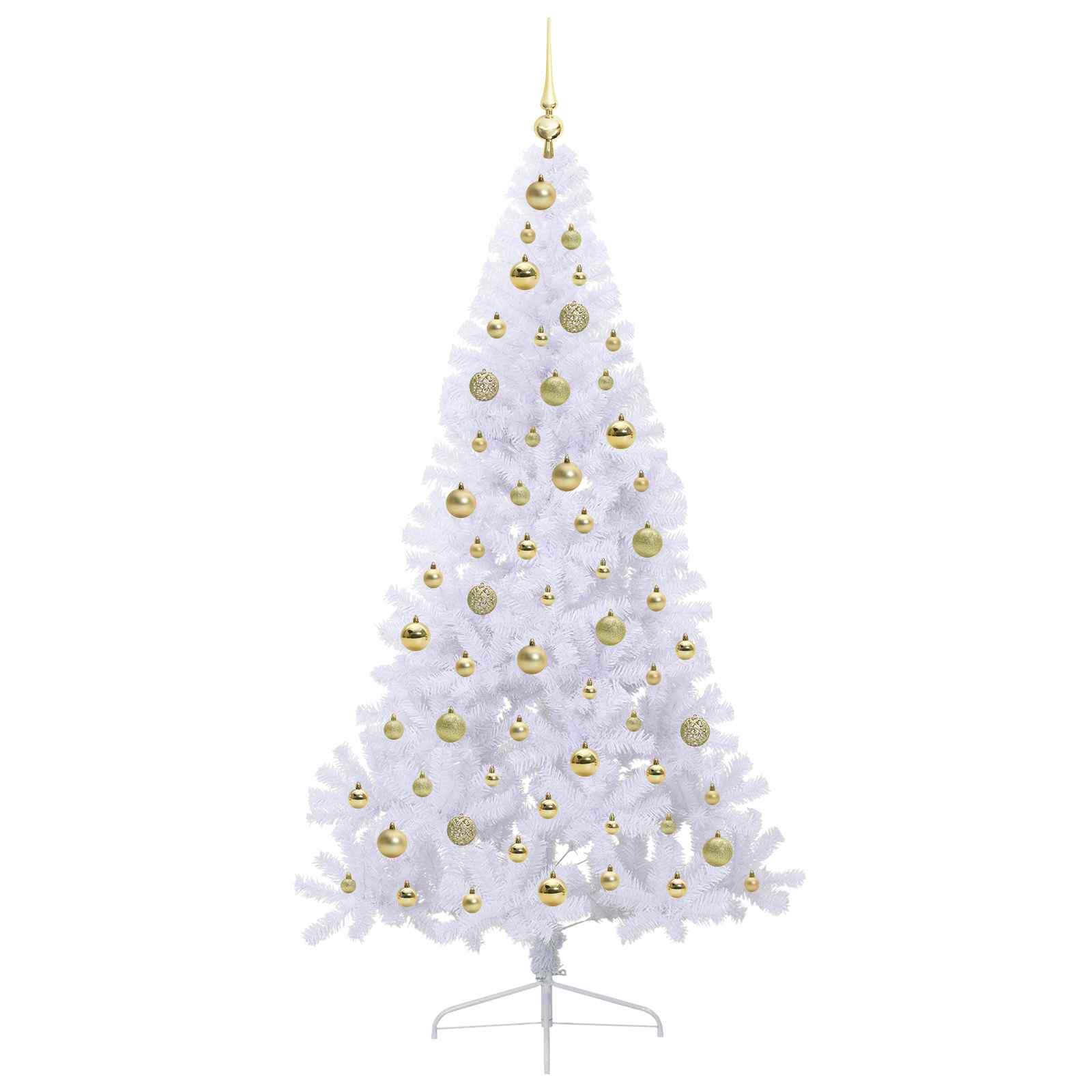 Albero di Natale artificiale Bianco 180 cm PVC e Acciaio