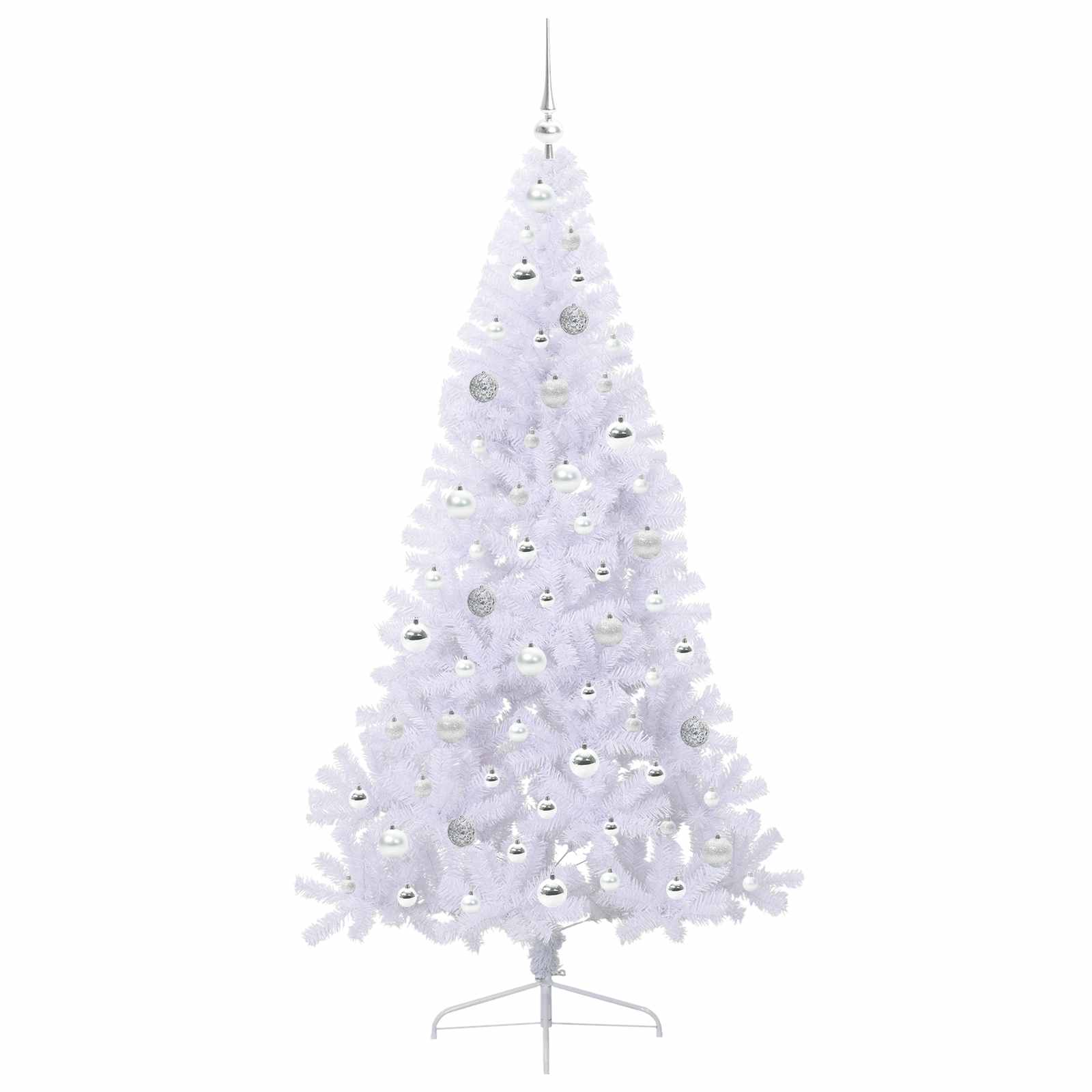 Albero di Natale artificiale Bianco 180 cm PVC e Acciaio